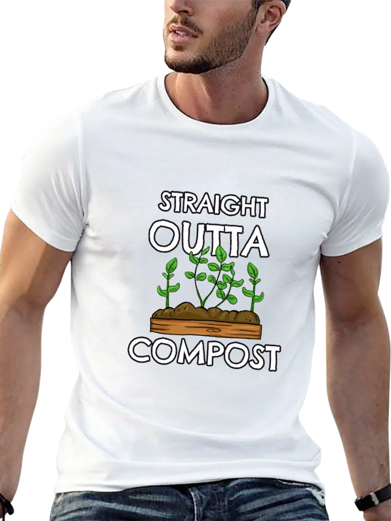 Straight Outta Compost Black Graphic T-Shirt