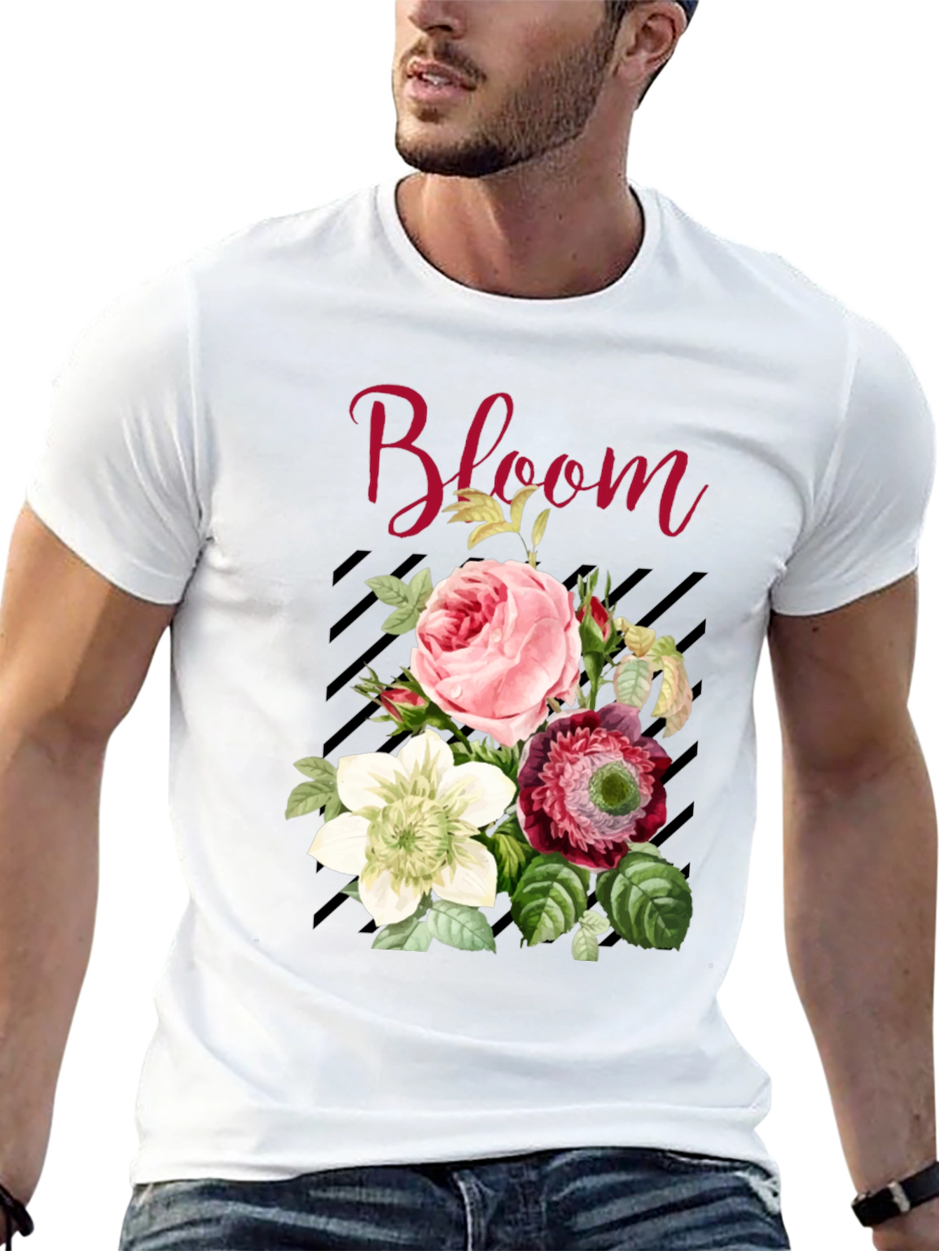 Bloom Floral Graphic Tee - Stylish Unisex T-Shirt