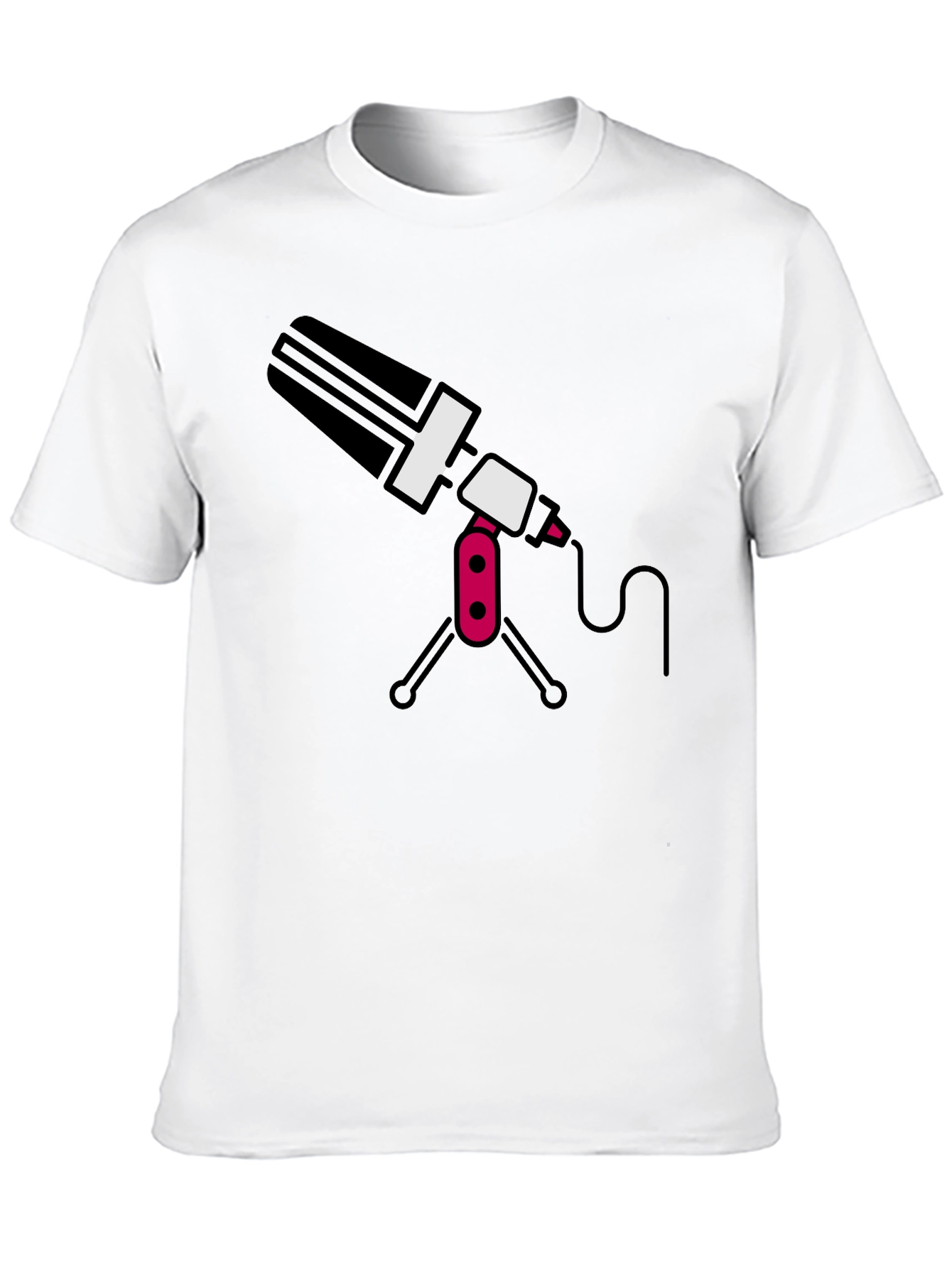 Microphone Graphic Tee - Black