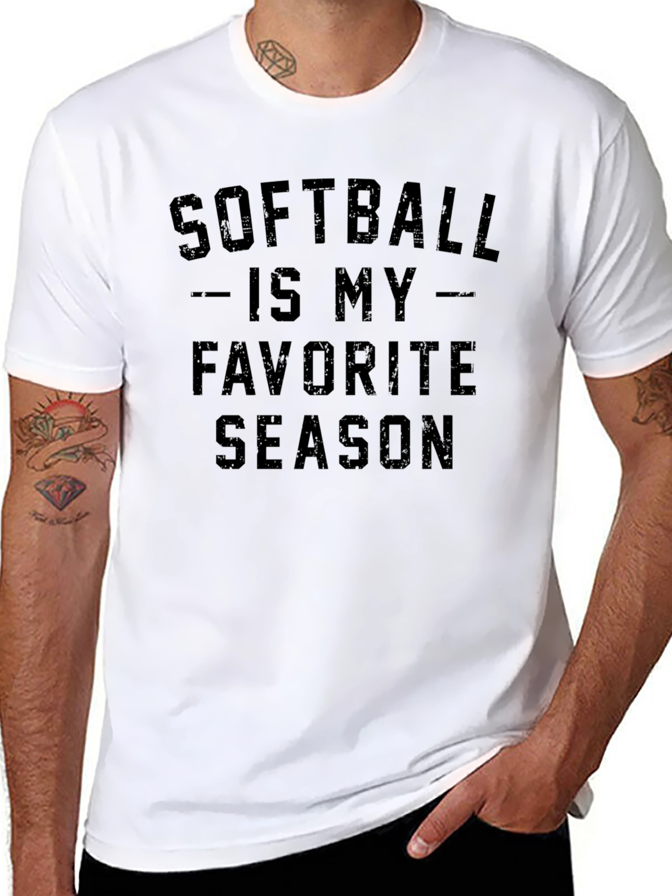 Softball Is My Favorite Season Graphic T-Shirt