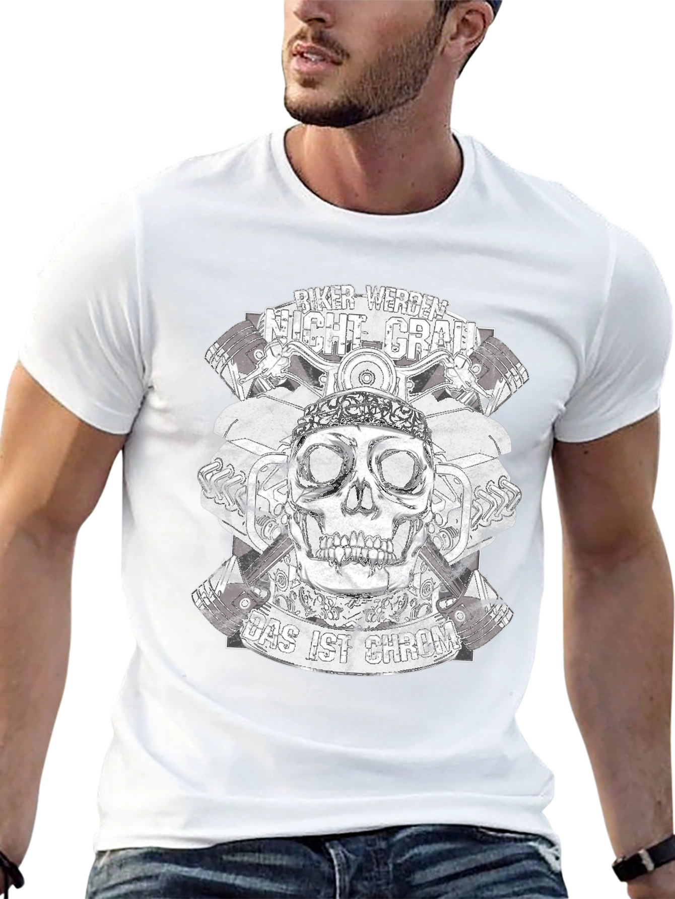 Biker Werden Night Grab Black T-Shirt