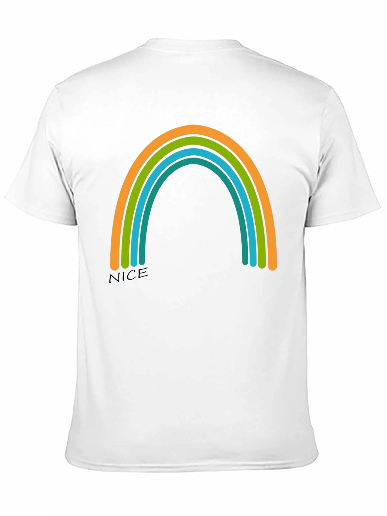 Rainbow Graphic Tee - Casual Black T-Shirt