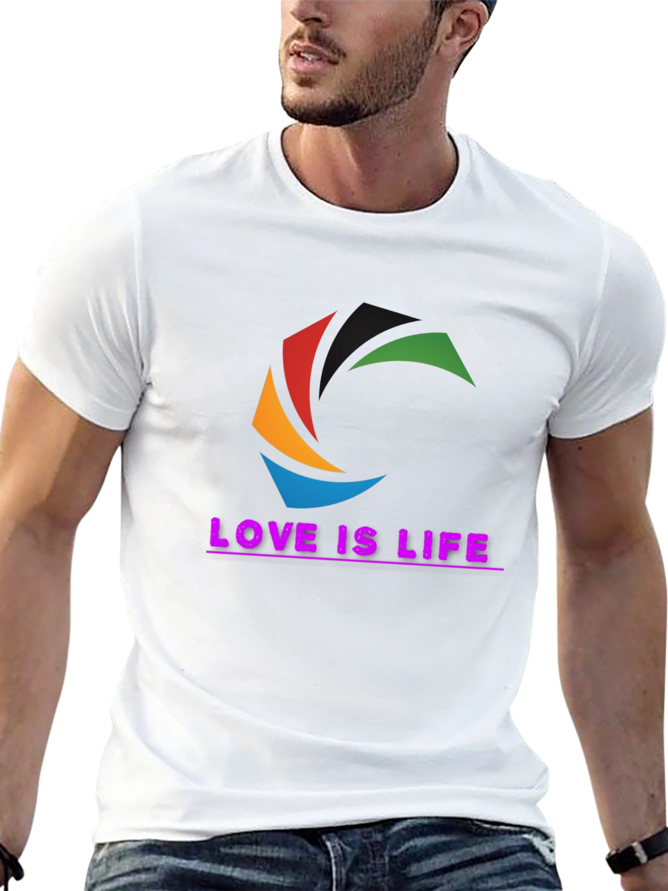 Love is Life T-Shirt - Graphic Tee - Black