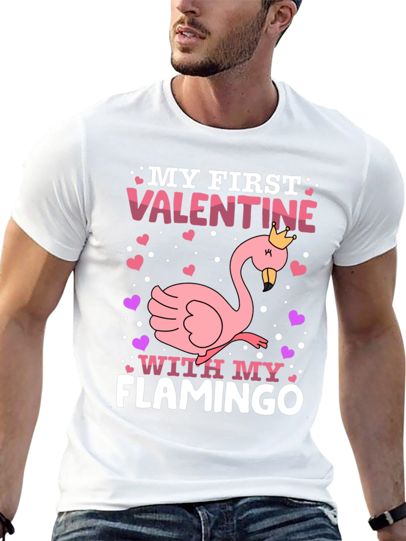 My First Valentine Flamingo T-Shirt