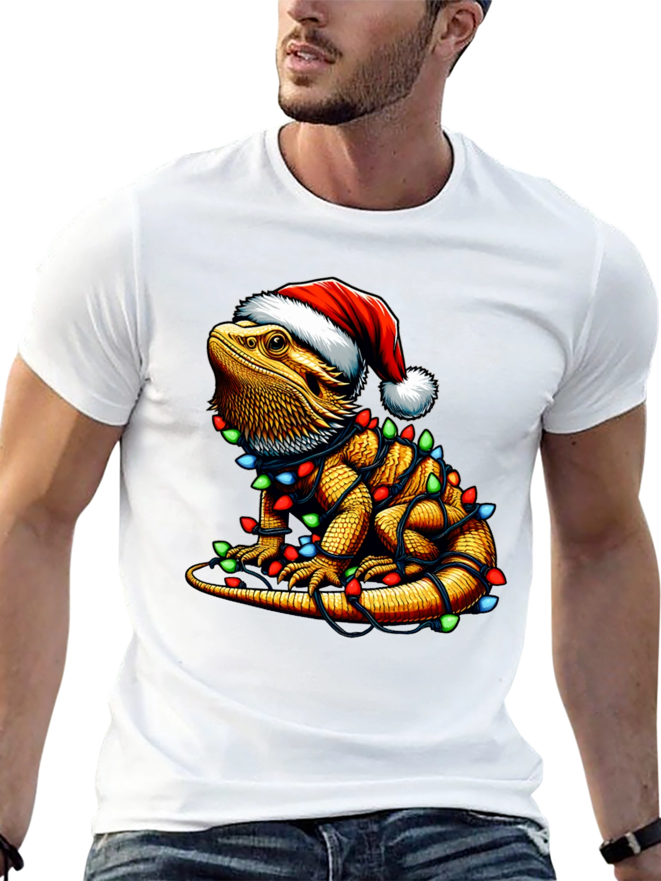 Festive Bearded Dragon Christmas T-Shirt