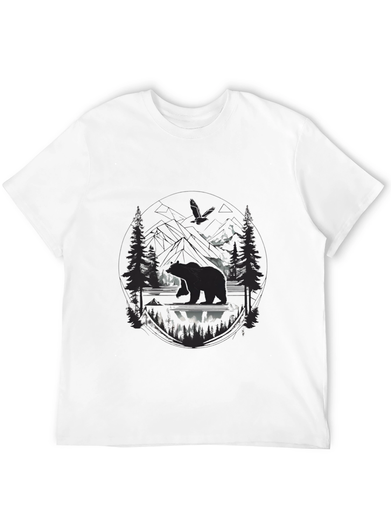 Nature Scene Black Graphic Tee