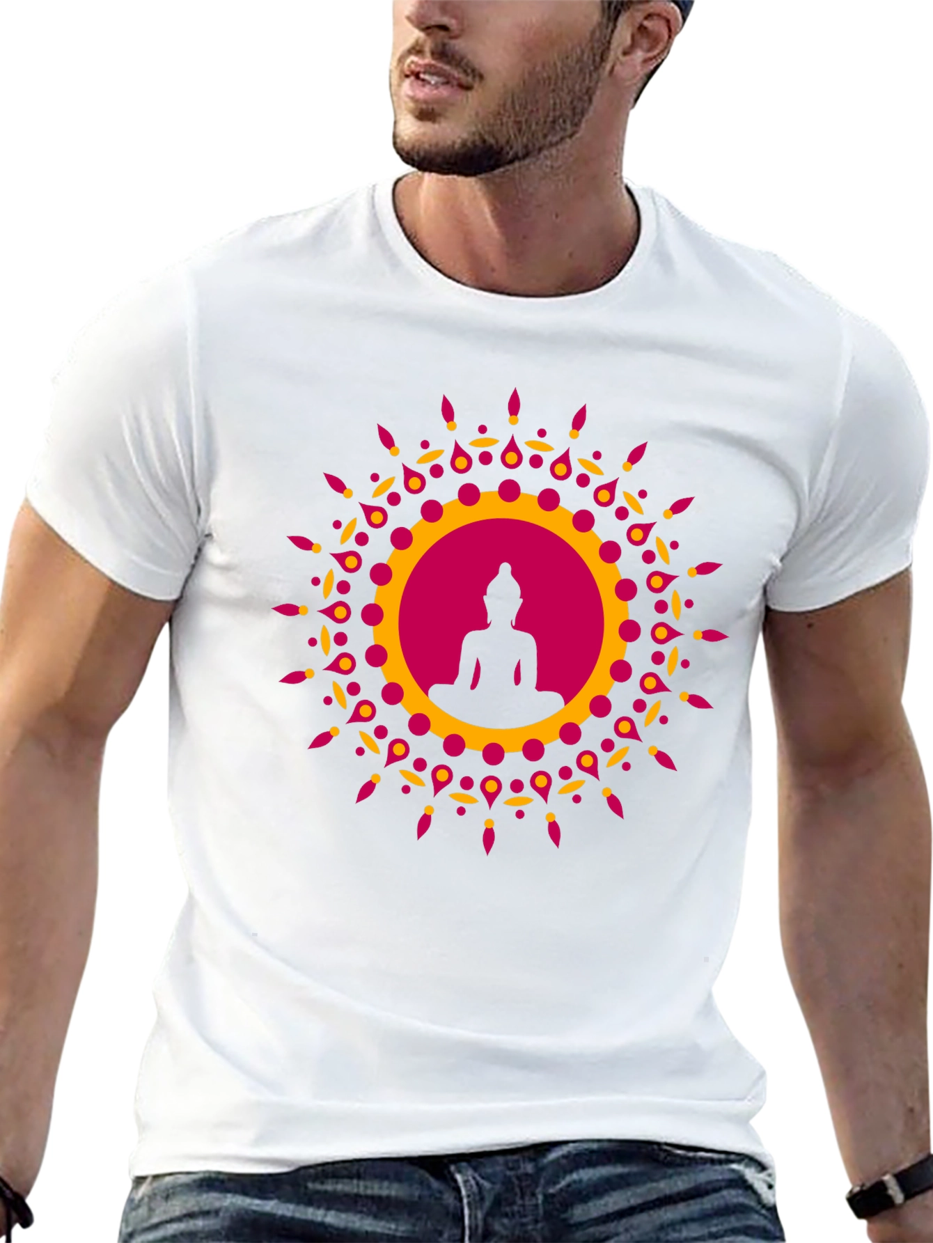 Buddha Mandala Graphic Tee - Relaxed Fit