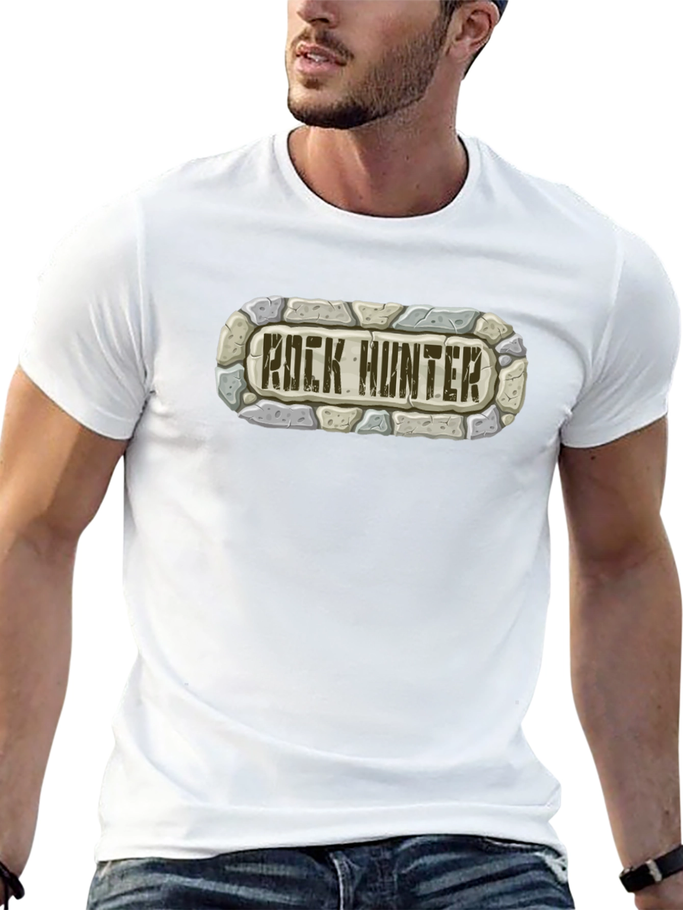 Rock Hunter Graphic T-Shirt - Black Cotton Tee