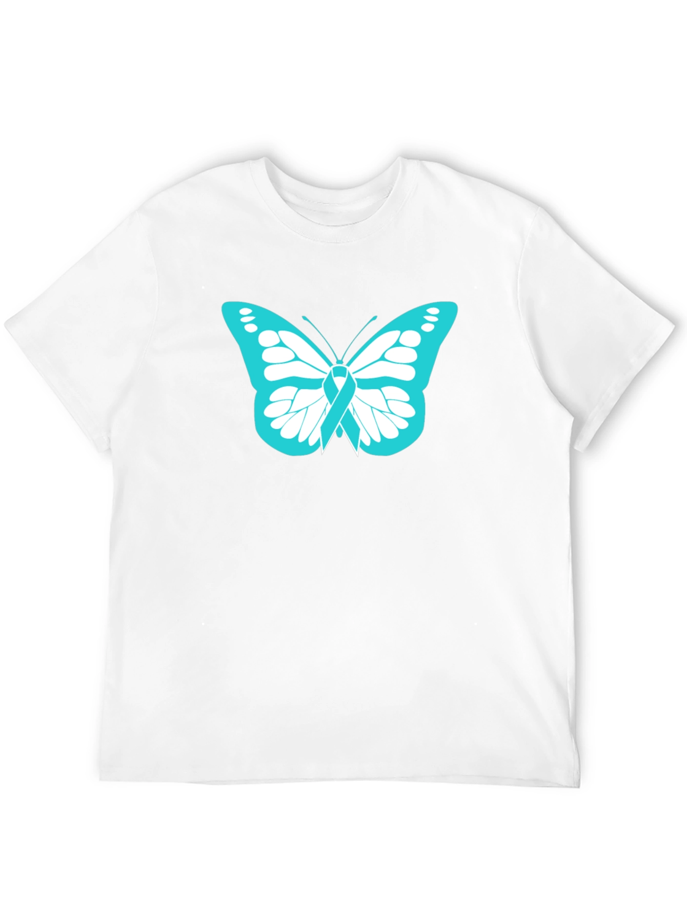 Teal Butterfly Ribbon T-Shirt