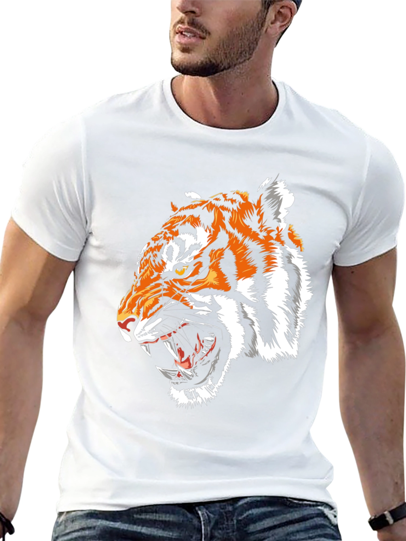 Roaring Tiger Graphic Tee - Fierce Black T-Shirt