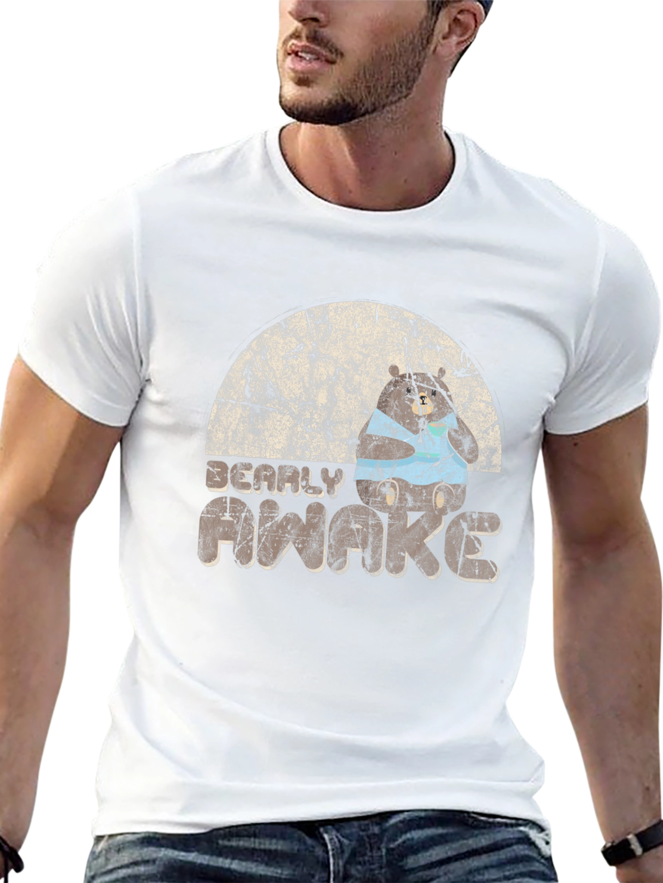 Bearly Awake Mens Graphic Tee
