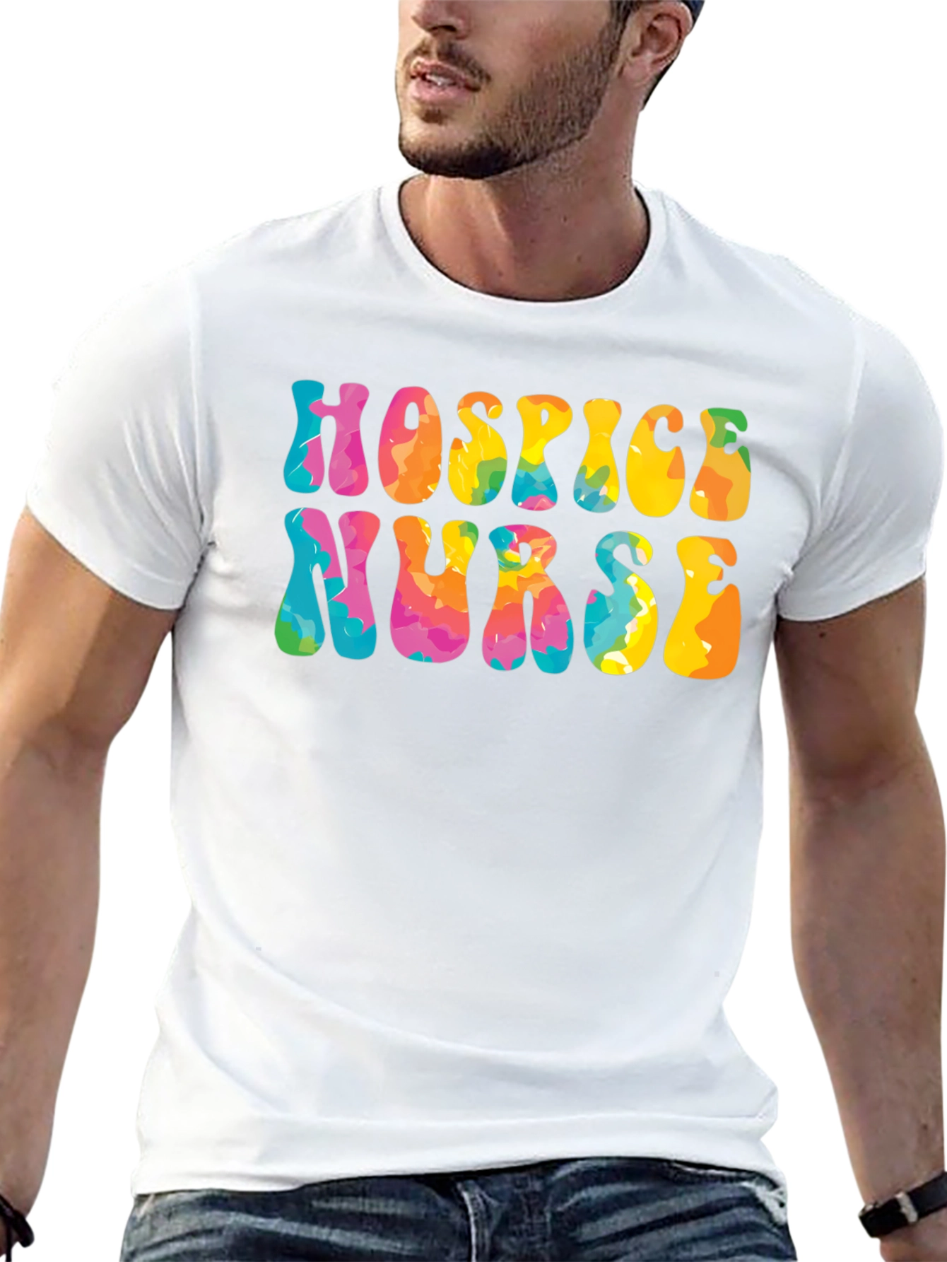 Hospice Nurse Tie Dye Graphic Tee