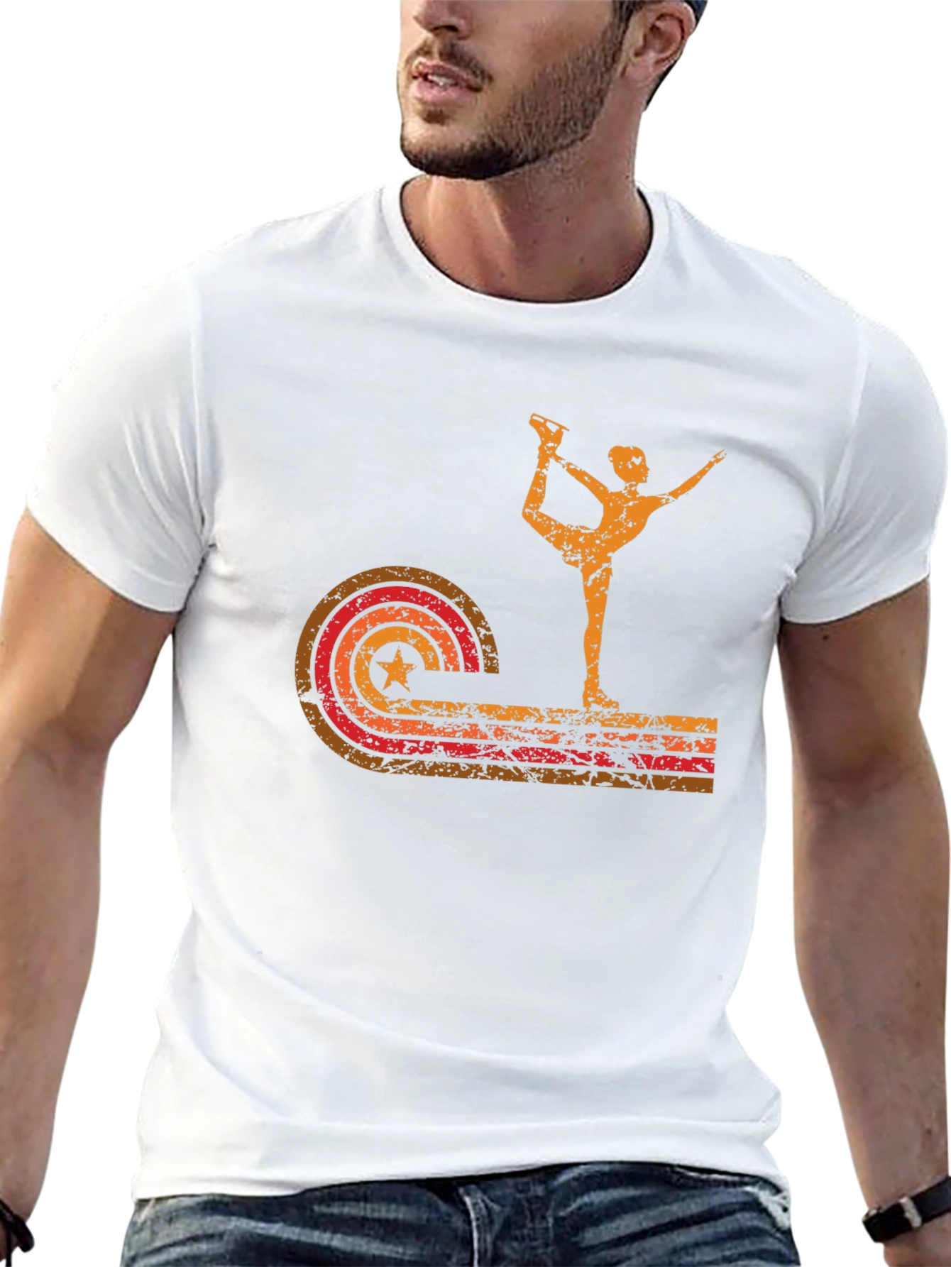 Retro Ice Skater Graphic T-Shirt