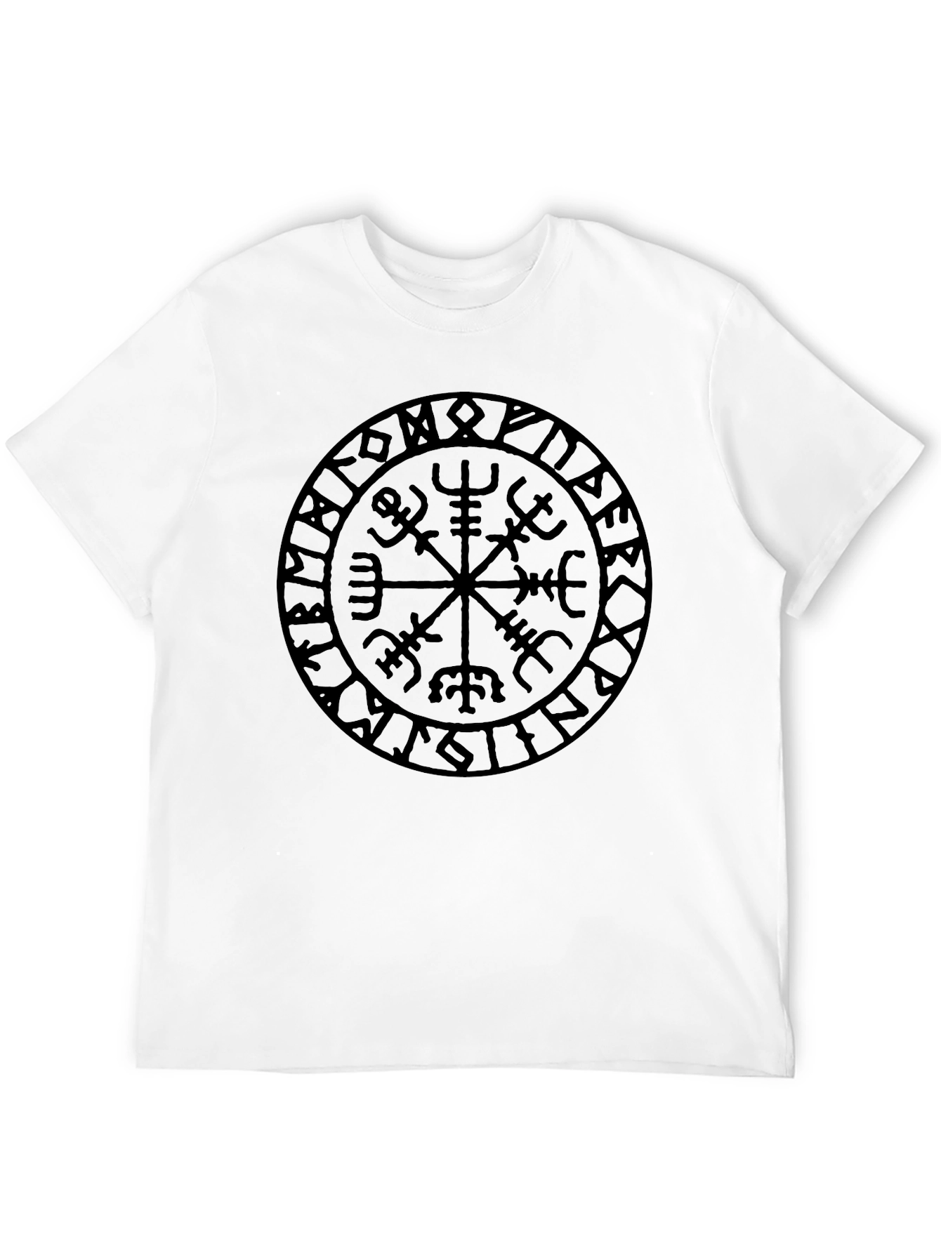 Vegvisir Compass Viking Runes Black T-Shirt