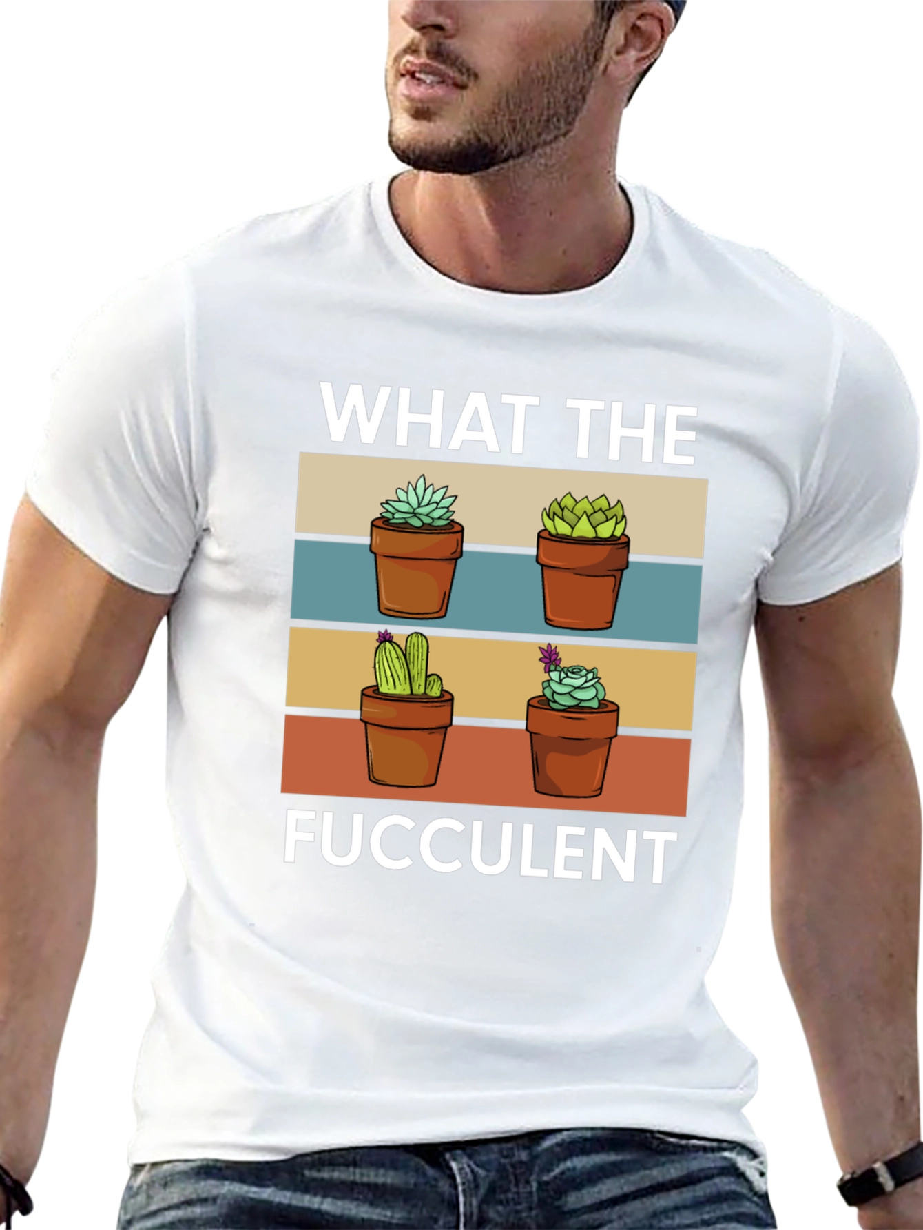 What the Fucculent T-Shirt Funny Plant Lover Tee