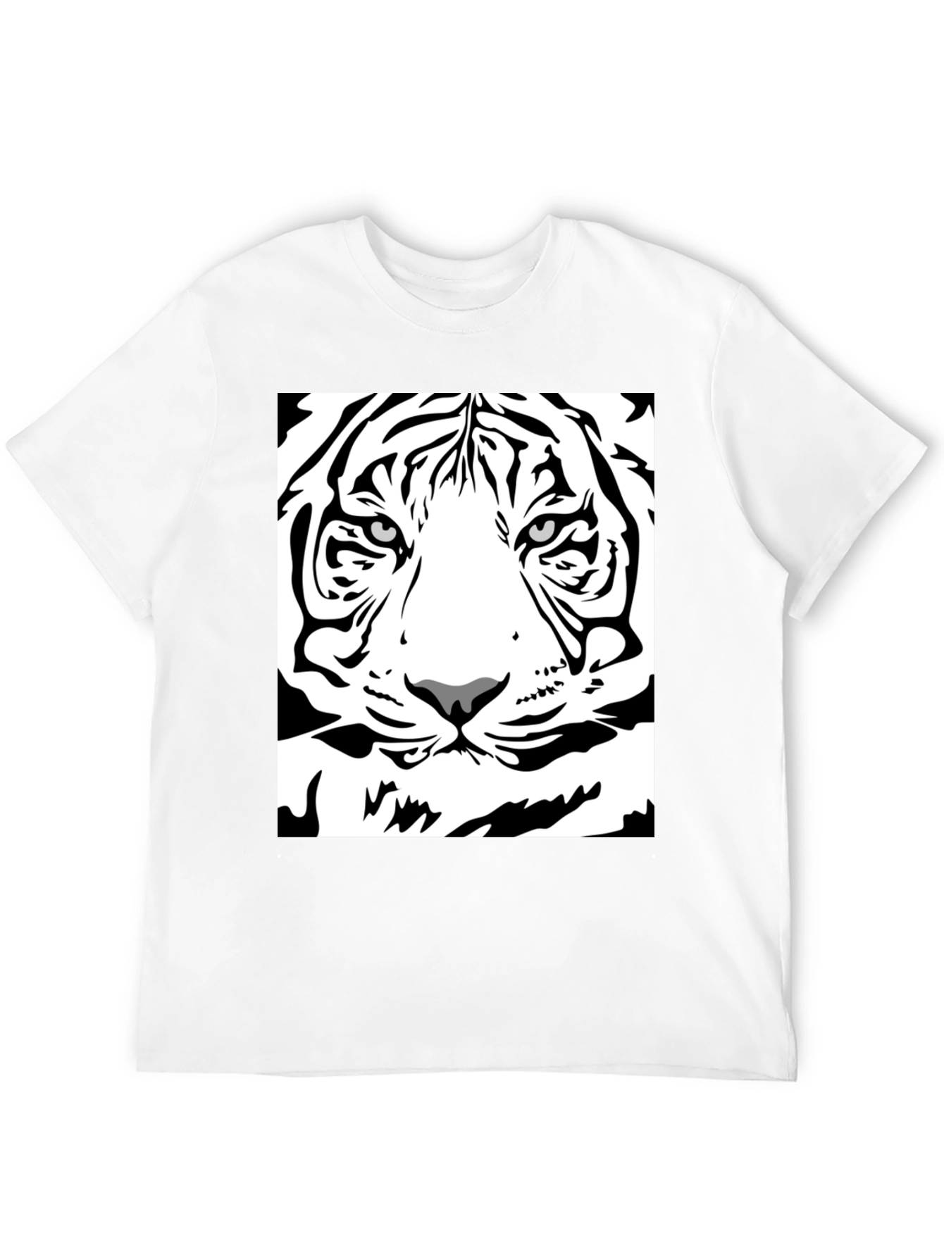 Black Tiger Graphic Tee - Bold Animal Print