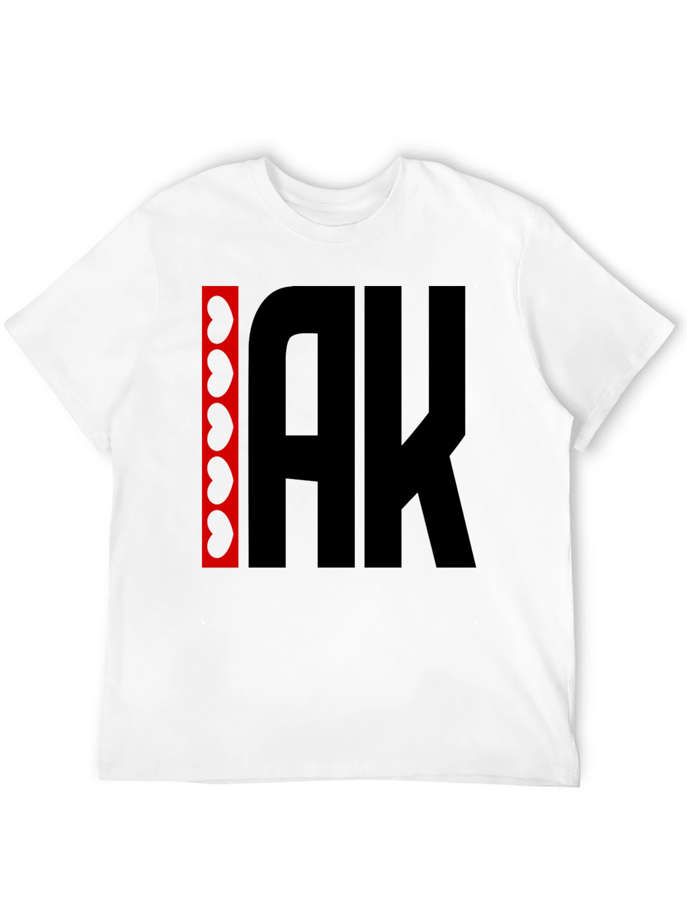 AK Kidney Bean Graphic Print Black T-Shirt