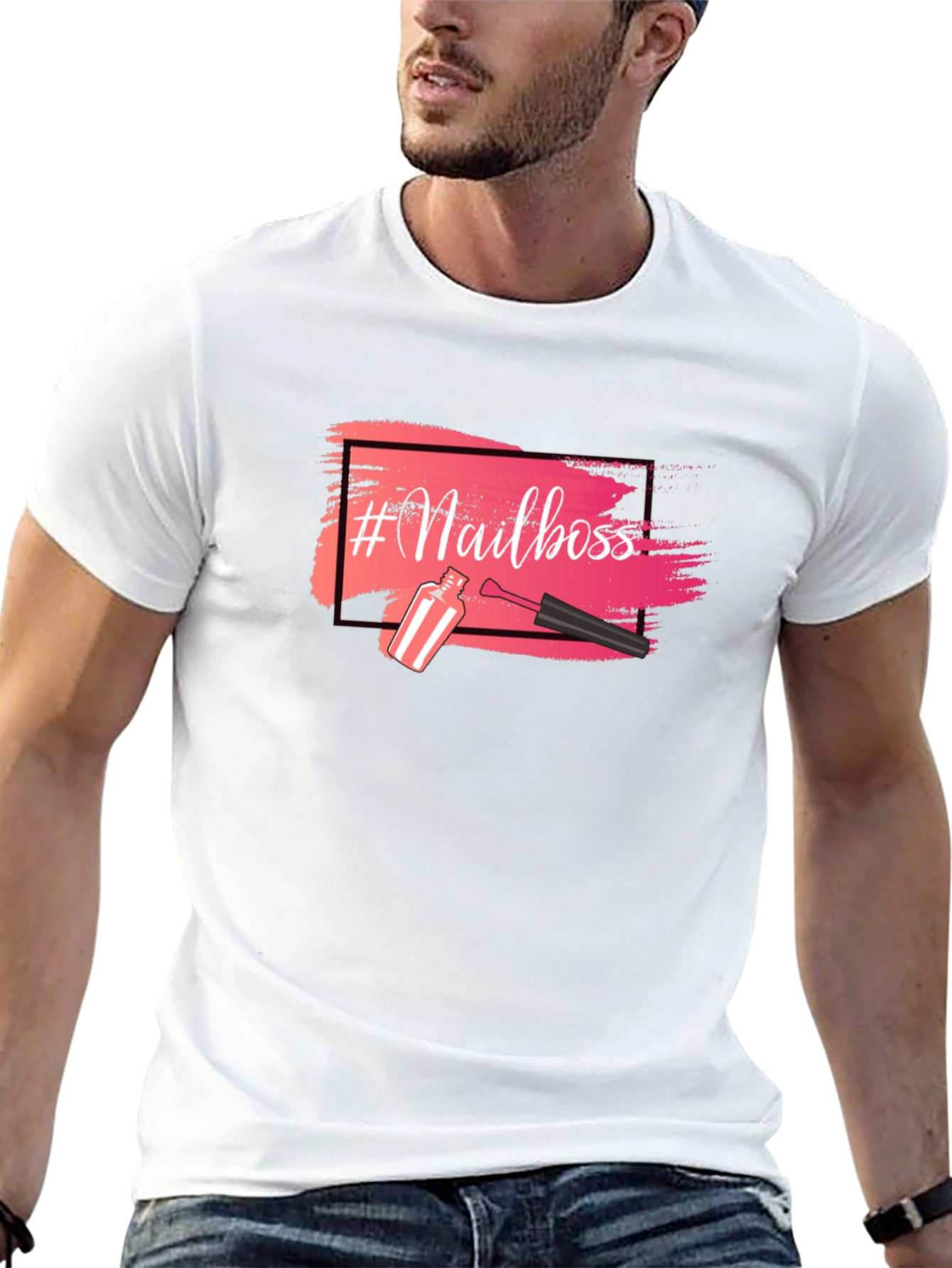 #Nailboss Graphic T-Shirt - Black Crew Neck