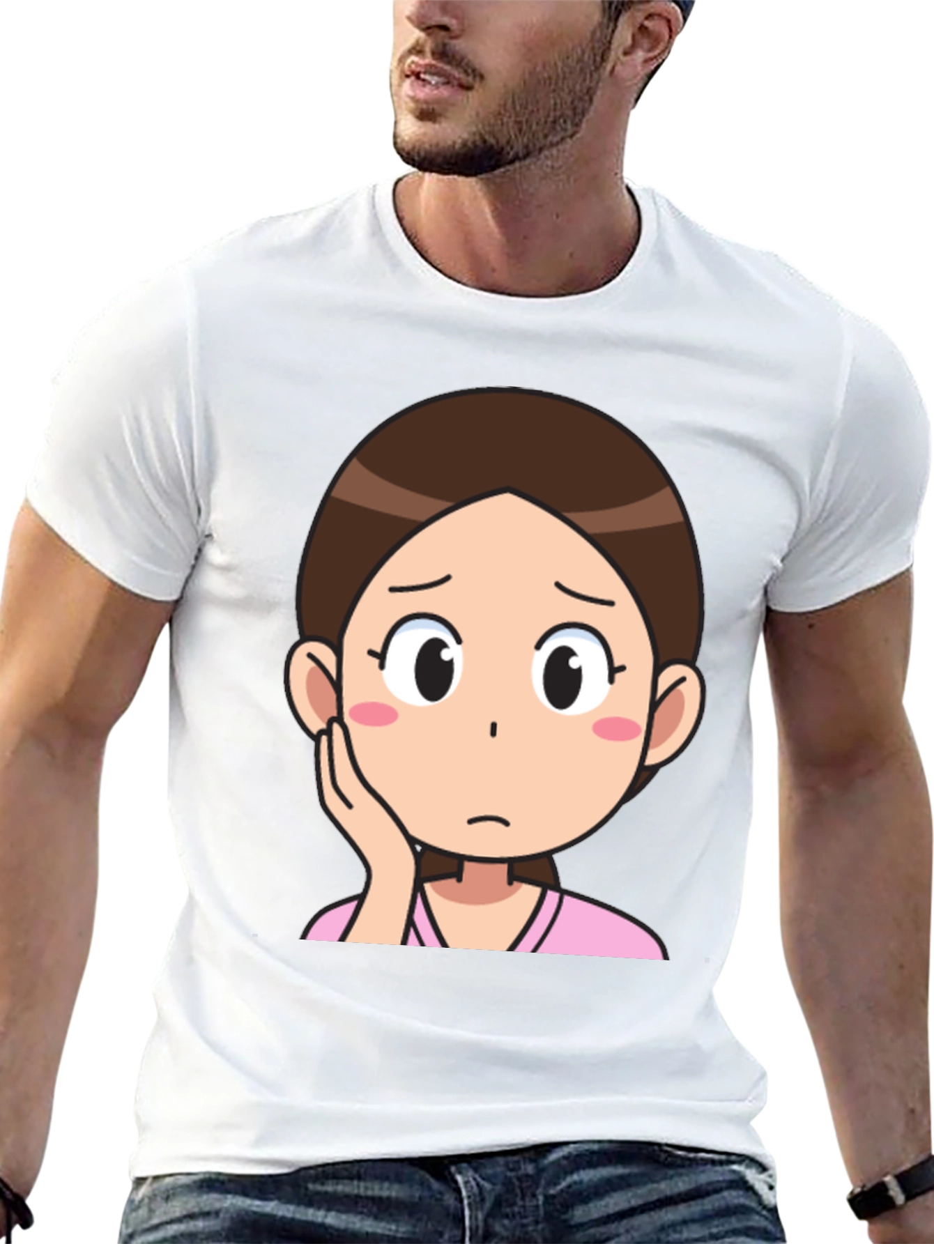 Cartoon Girl Graphic T-Shirt