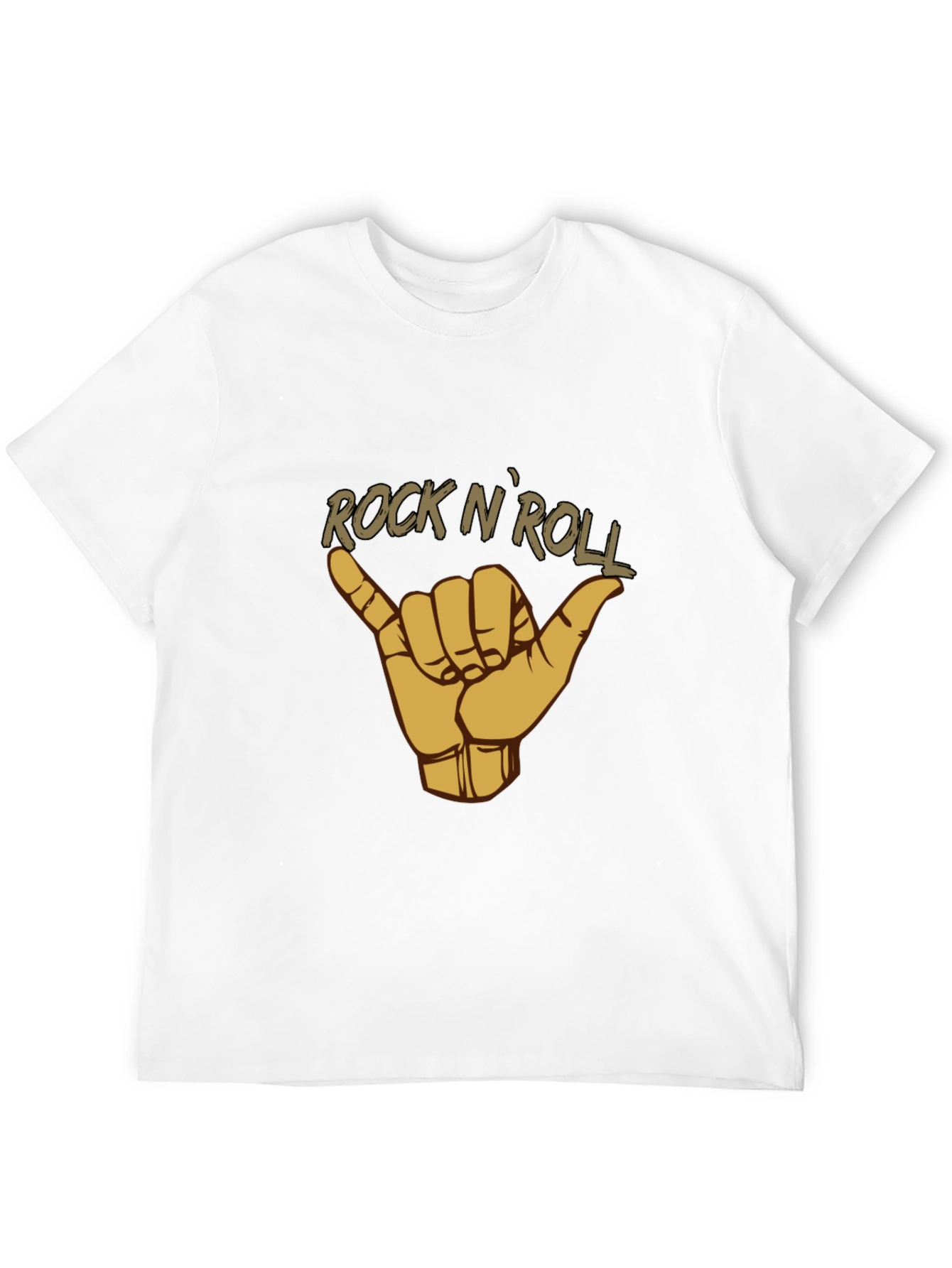 Rock N Roll Hand Sign Black T-Shirt