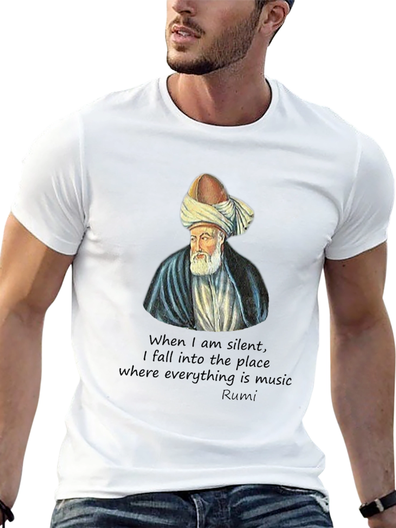 Rumi Quote Graphic T-Shirt - Black