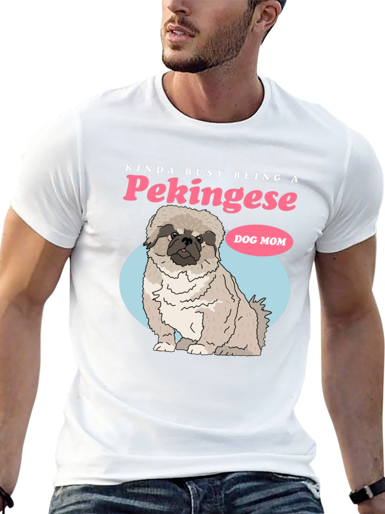 Pekinese Dog Mom Graphic T-Shirt