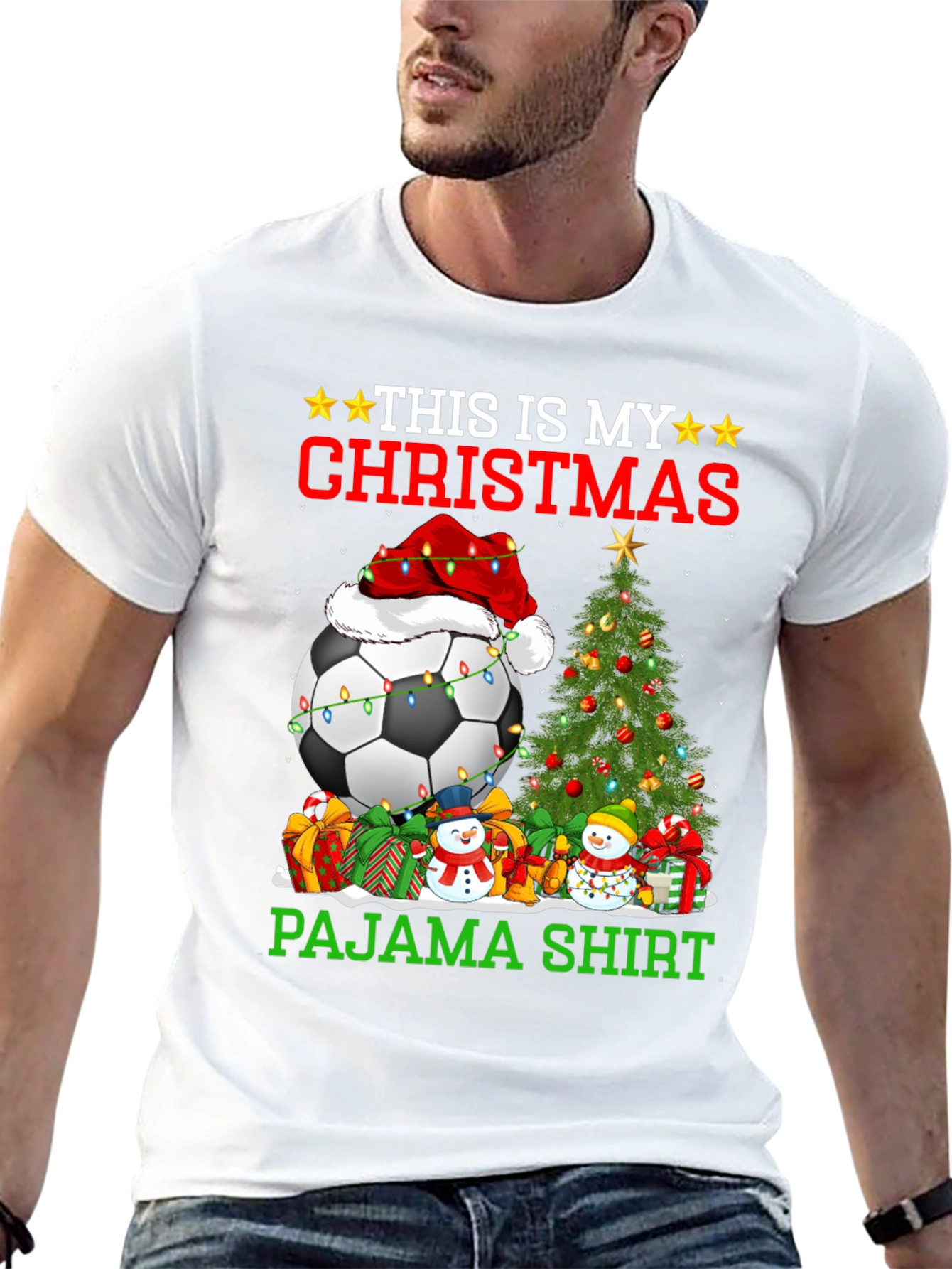 Christmas Soccer Pajama Shirt