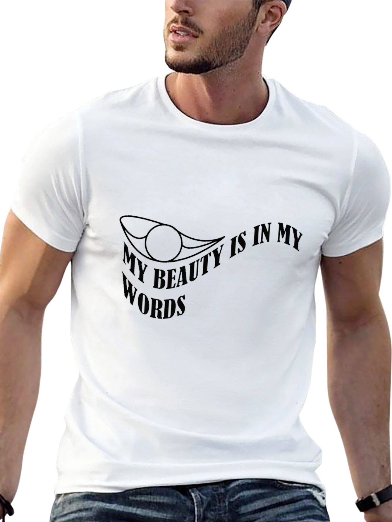 Beauty in Words Black Graphic Tee