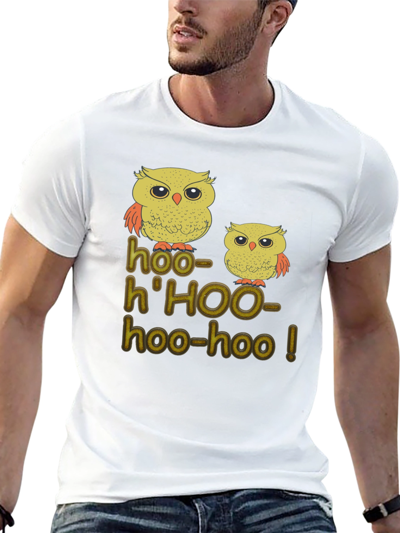 Owl Hoo-Hoo! Black Graphic T-Shirt