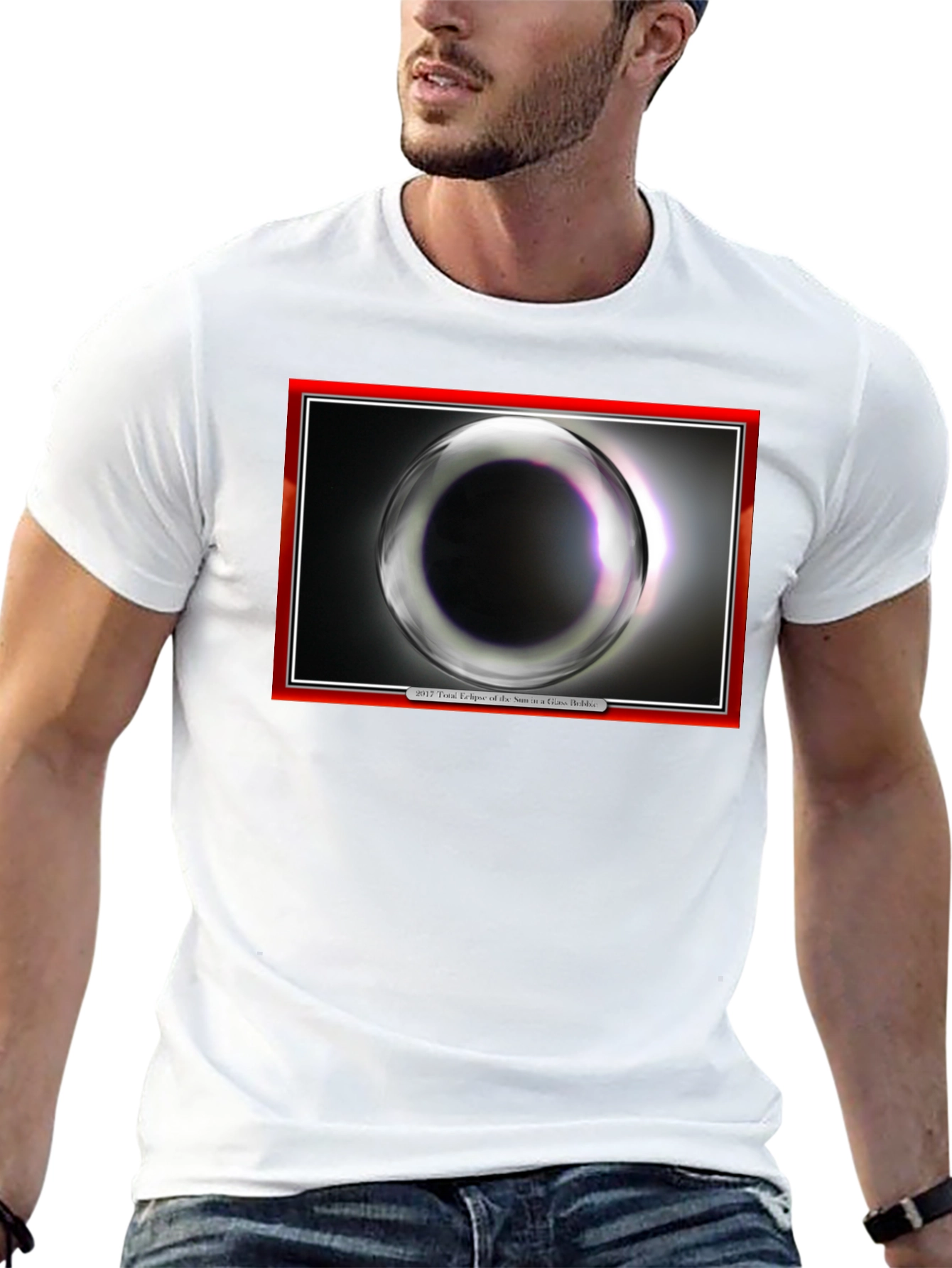 Eclipse Graphic Print Black T-Shirt