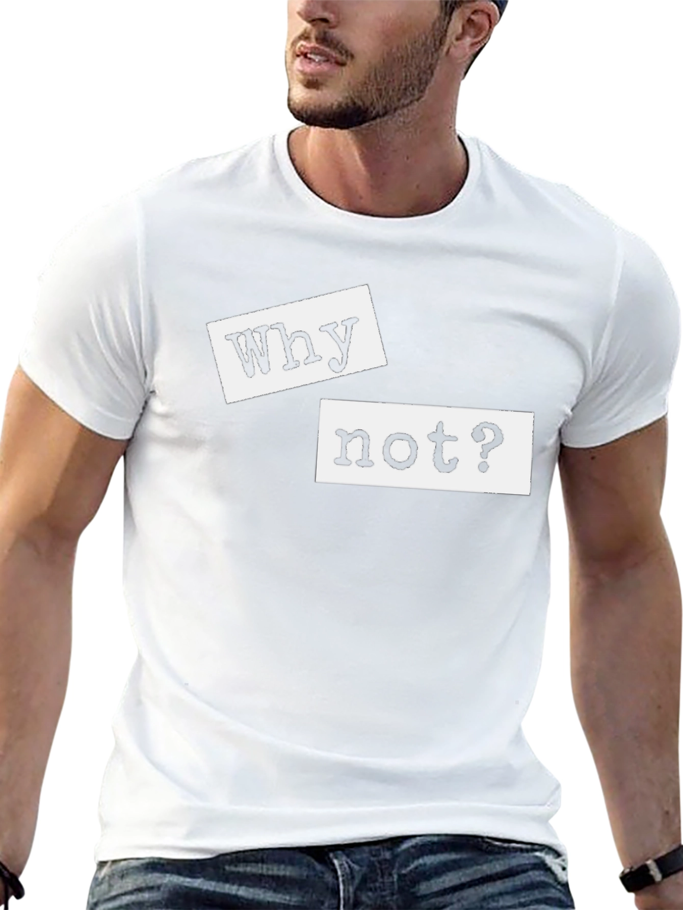 Why Not? Graphic Tee - Black Casual T-Shirt
