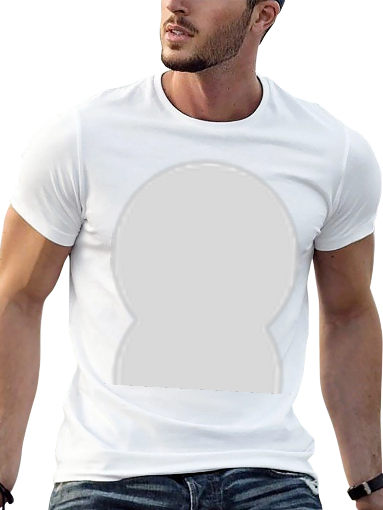 Keyhole Graphic T-Shirt - Modern Casual Tee
