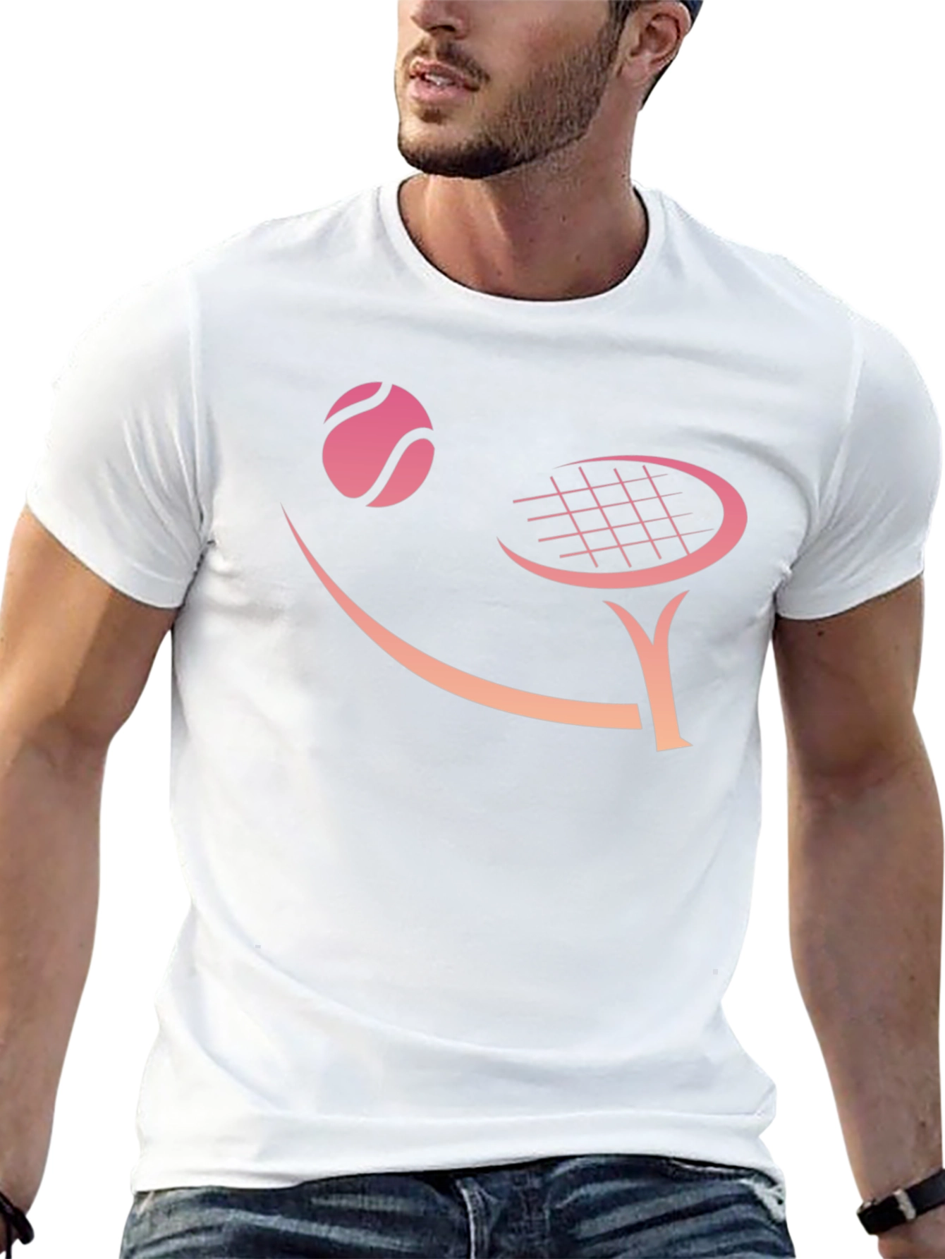 Tennis Smile Black T-Shirt