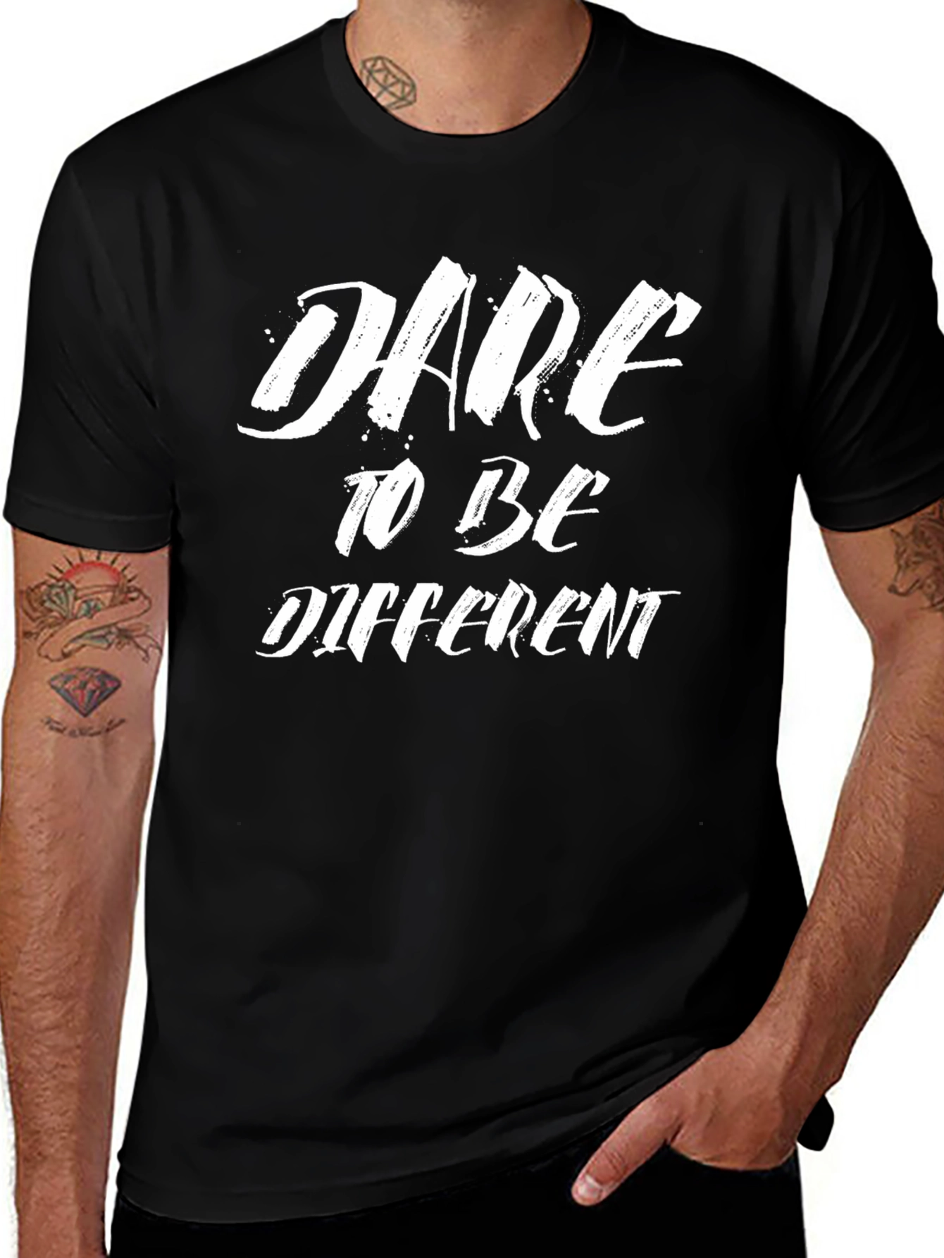 Dare to Be Different Black Graphic Tee