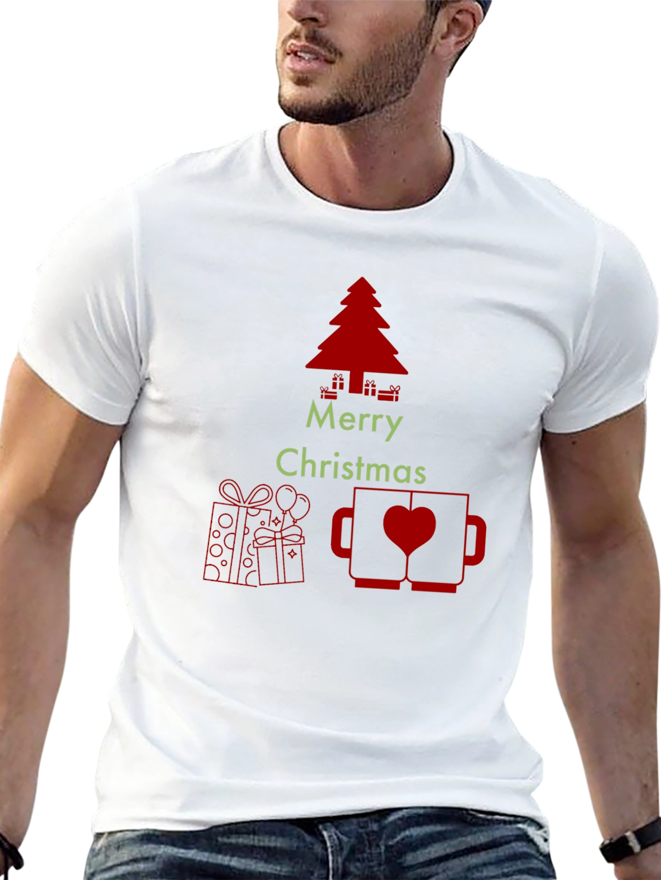 Festive Merry Christmas Graphic Tee