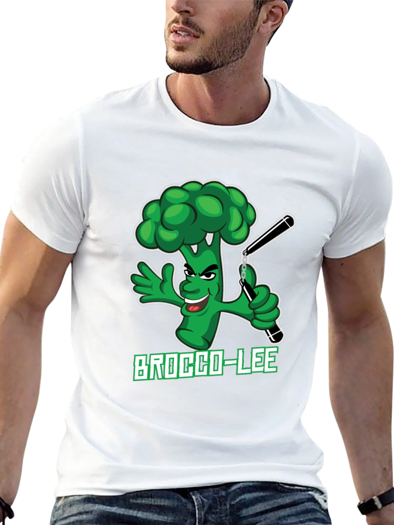 Brocco-Lee T-Shirt - Funny Broccoli Ninja Design