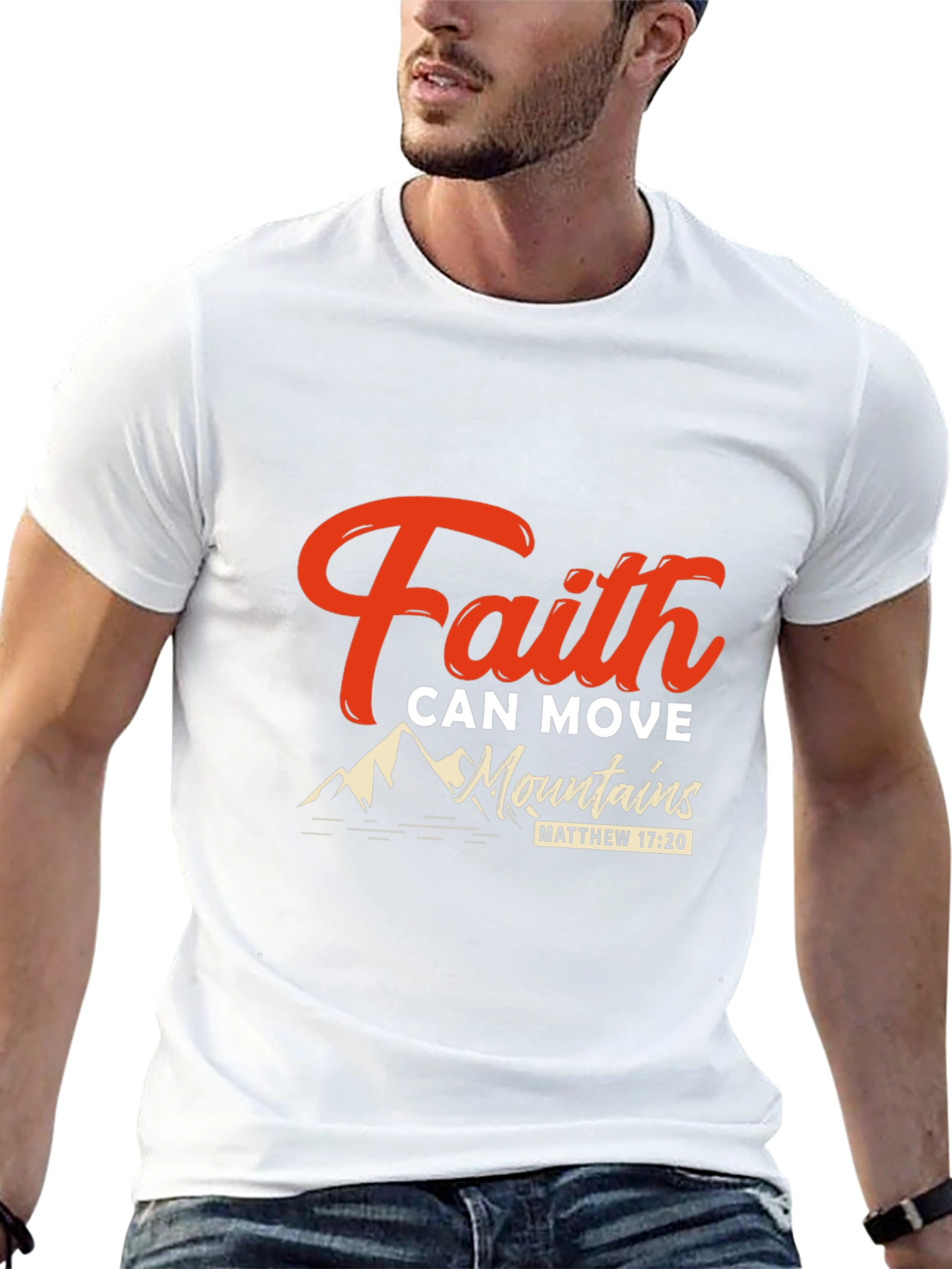 Faith Can Move Mountains Black T-Shirt