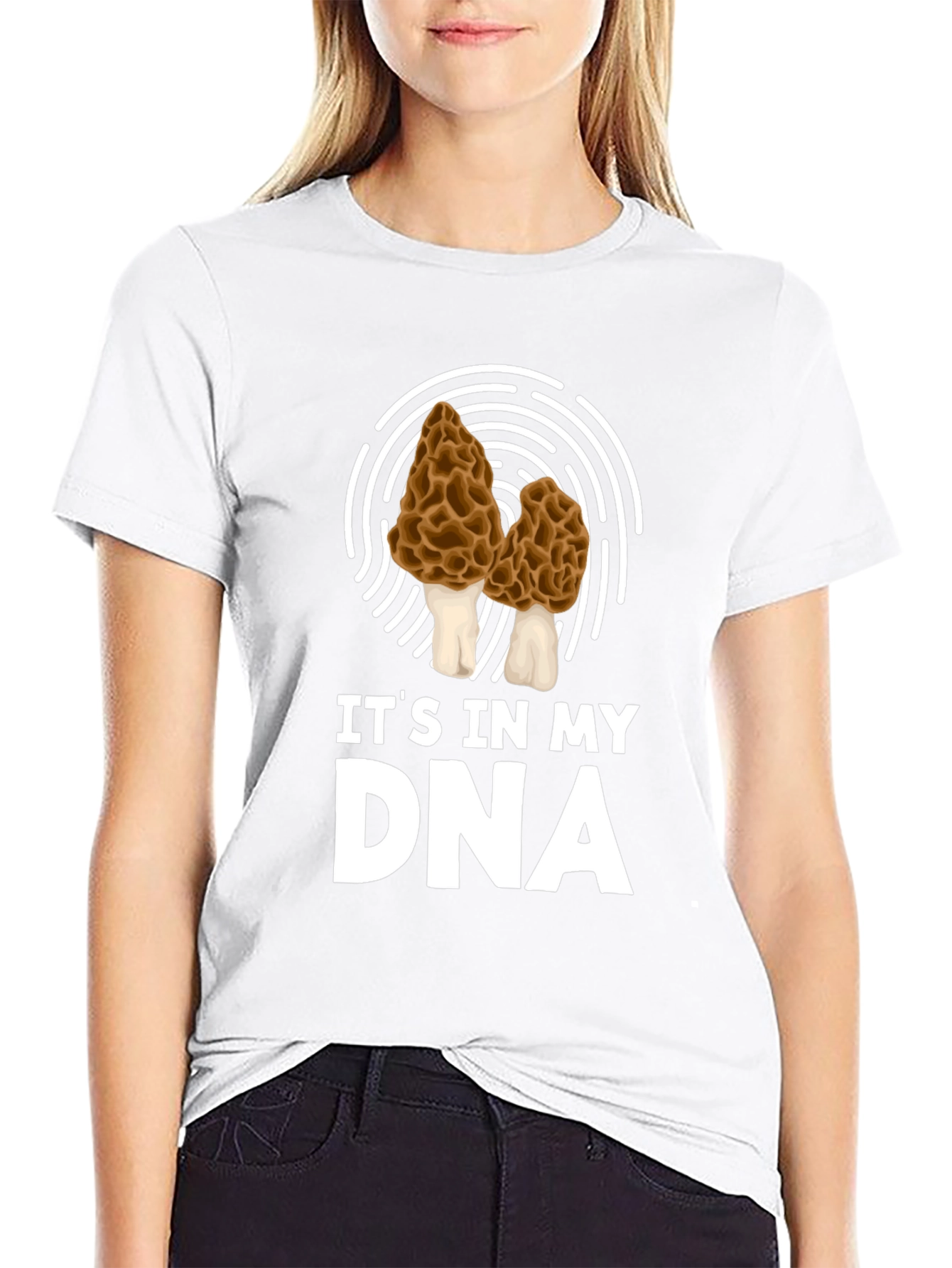 Mushroom DNA T-Shirt - Unique Morel Lover Gift