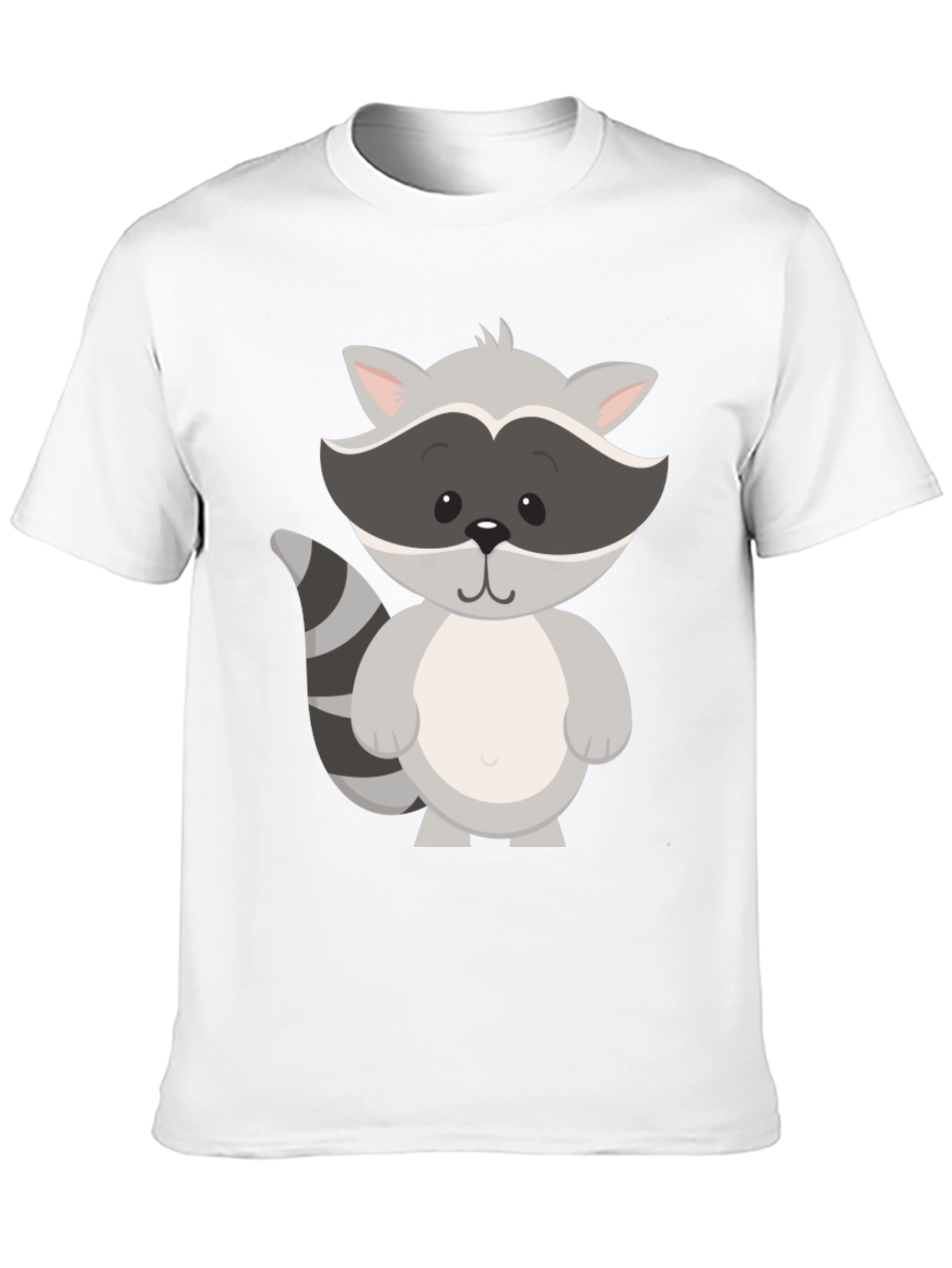 Cute Raccoon Graphic Tee - Unisex Black T-Shirt