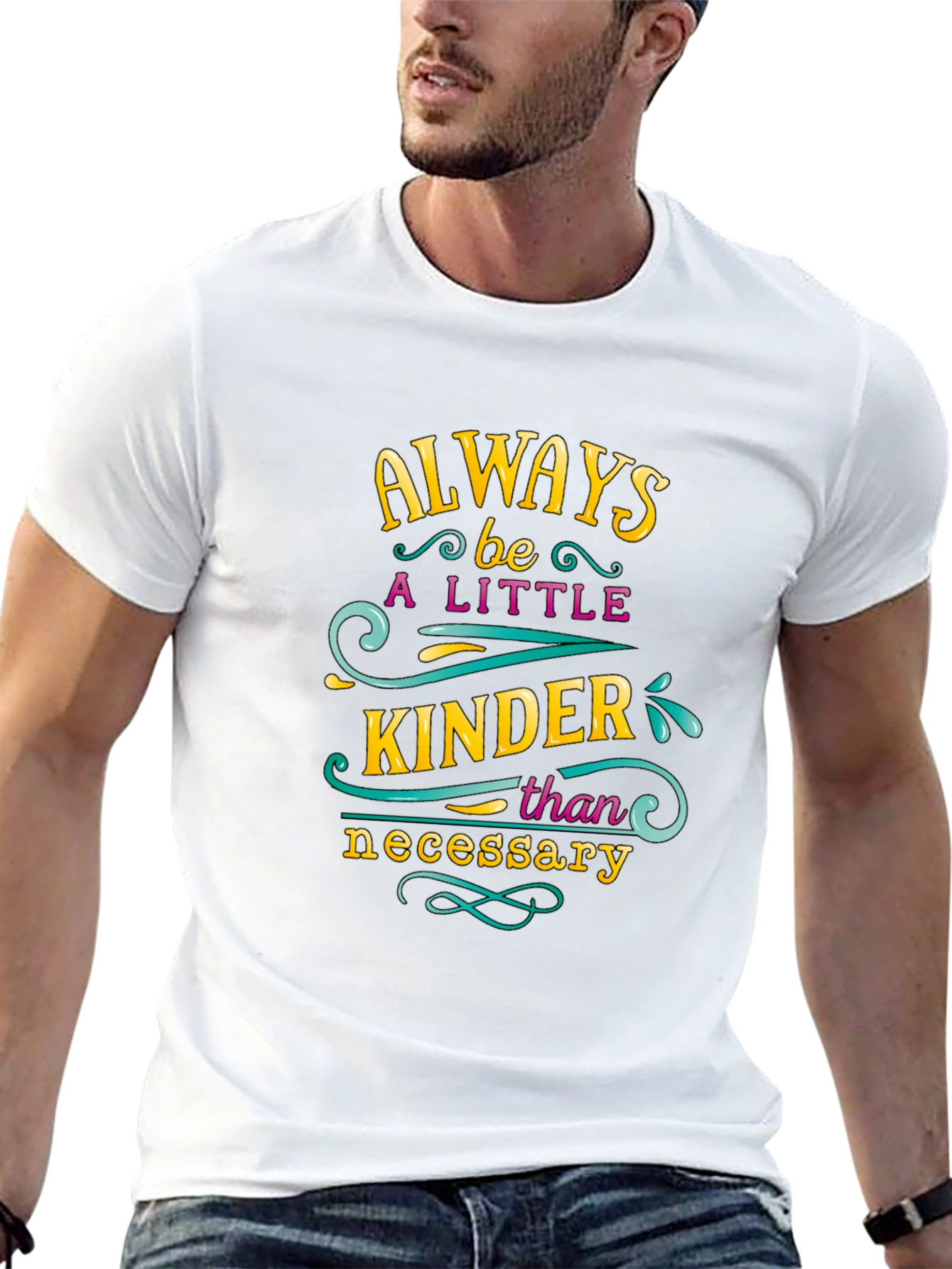Always Be Kinder Black Graphic Tee
