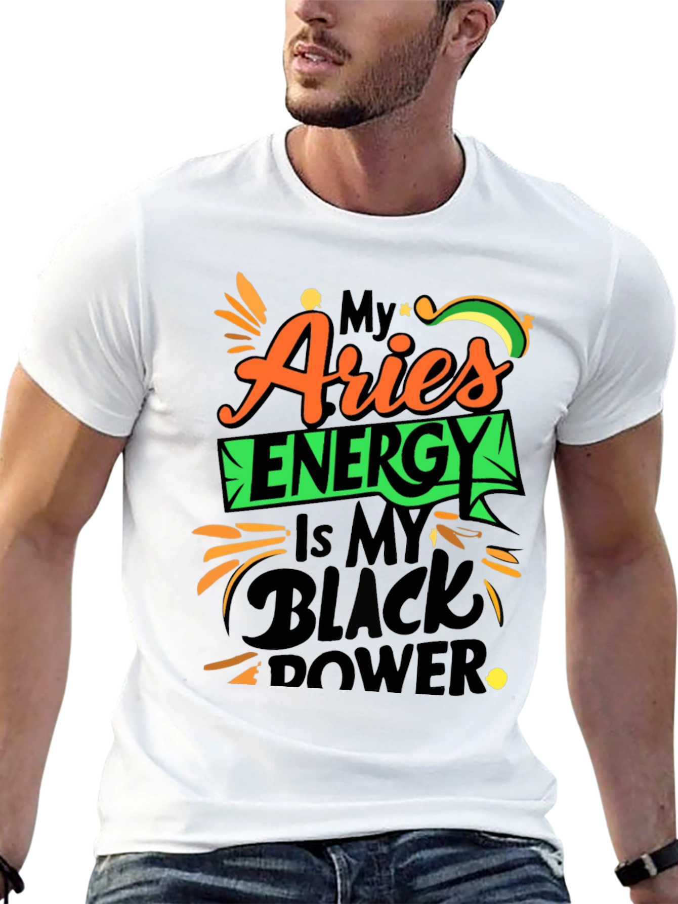 Aries Energy Black Power T-Shirt