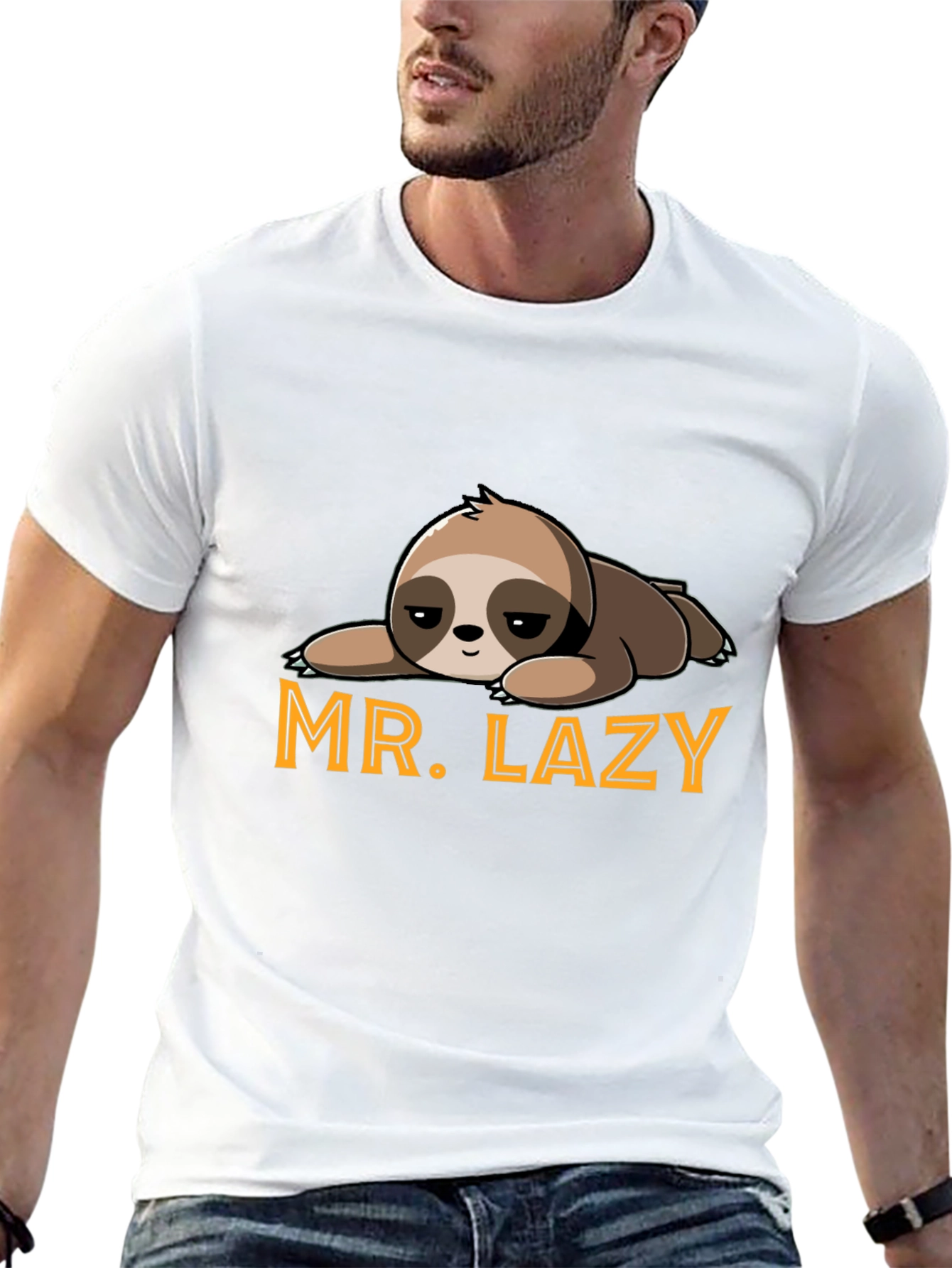 Mr. Lazy Sloth Graphic Tee - Relaxed Fit