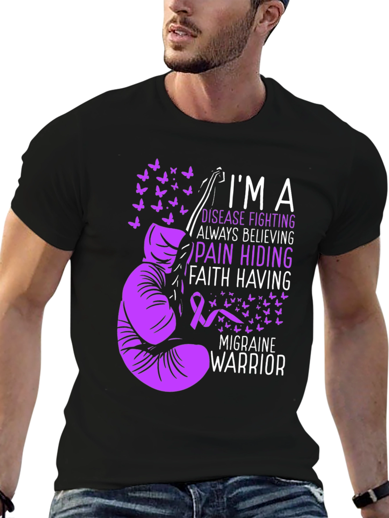 Migraine Warrior T-Shirt - Disease Fighting Faith Tee