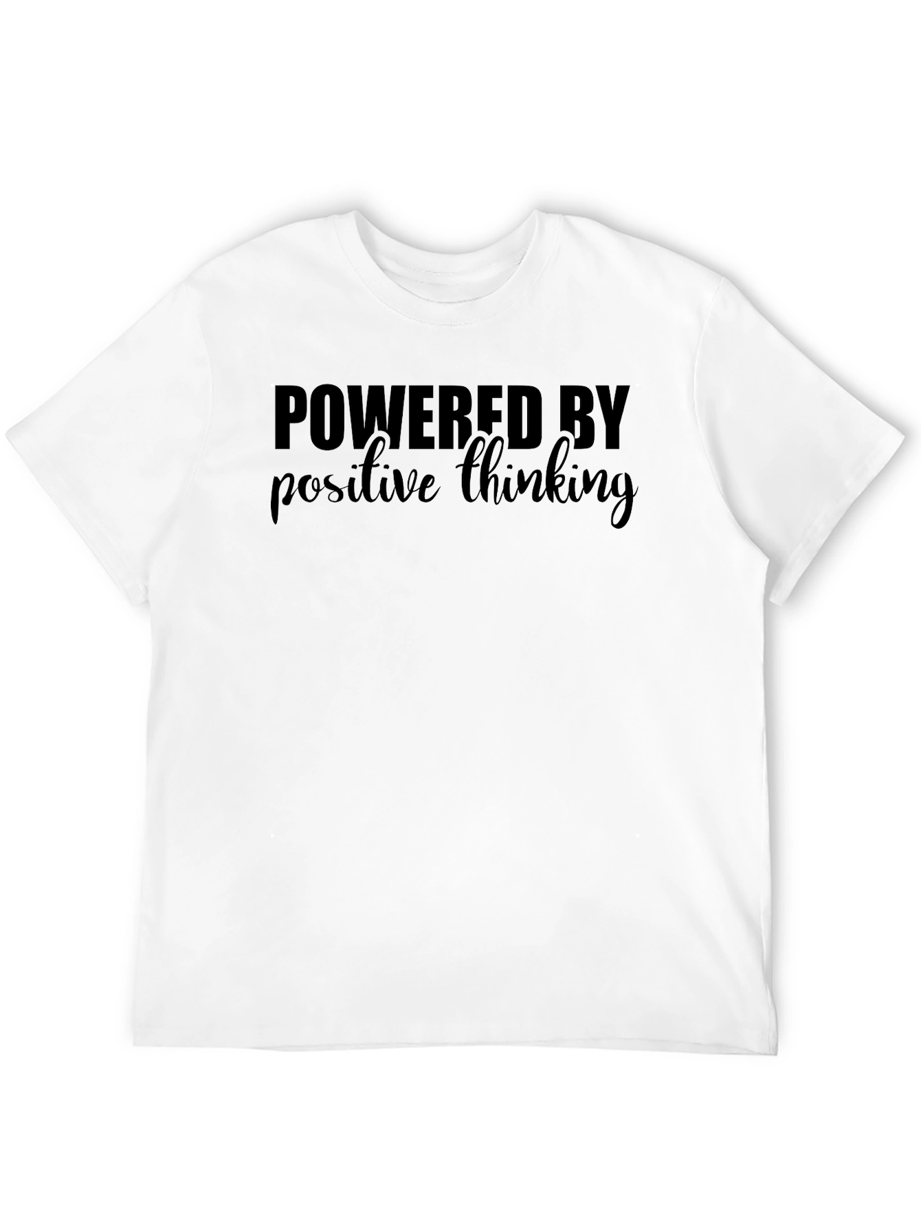 Powered By Positive Thinking Black T-Shirt