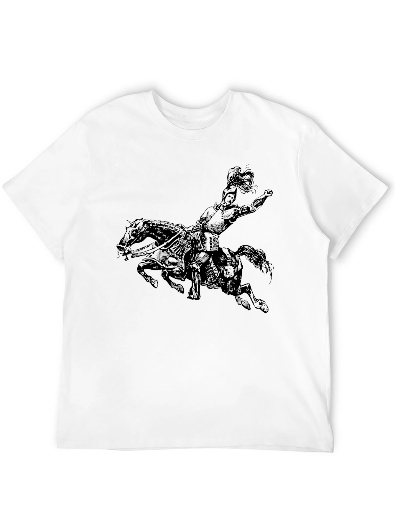 Equestrian Knight Graphic Tee - Black