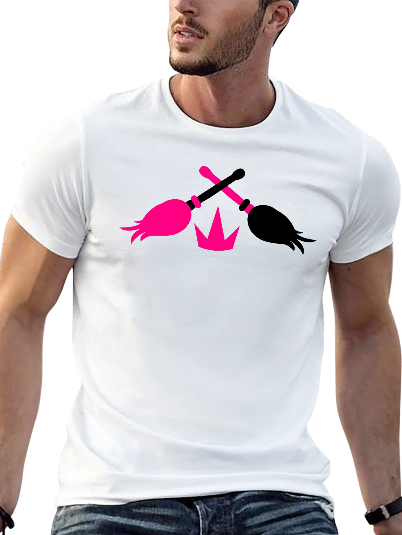 Witches Brooms Crown Tee - Fun Stylish Design