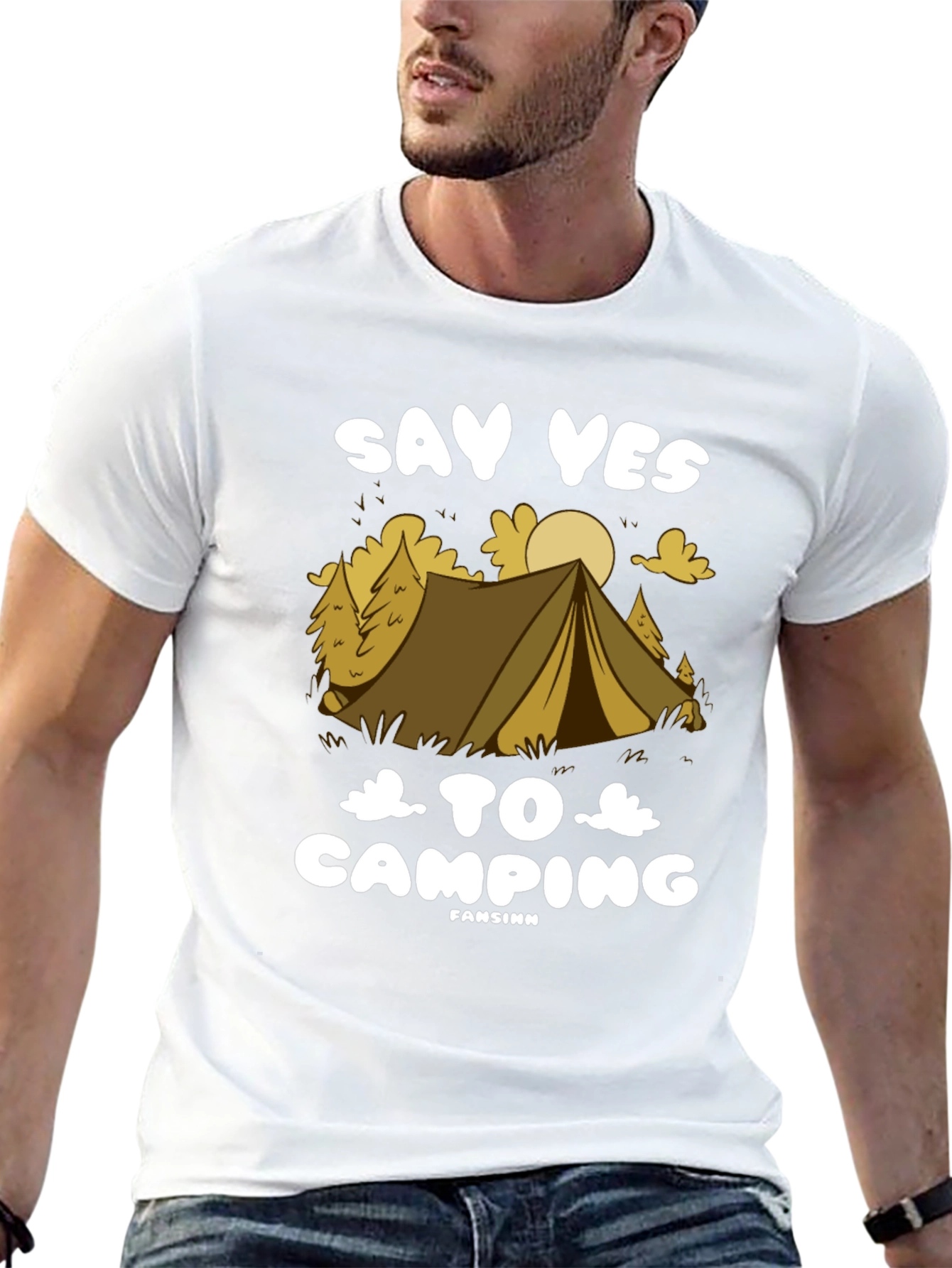 Say Yes to Camping T-Shirt - Black