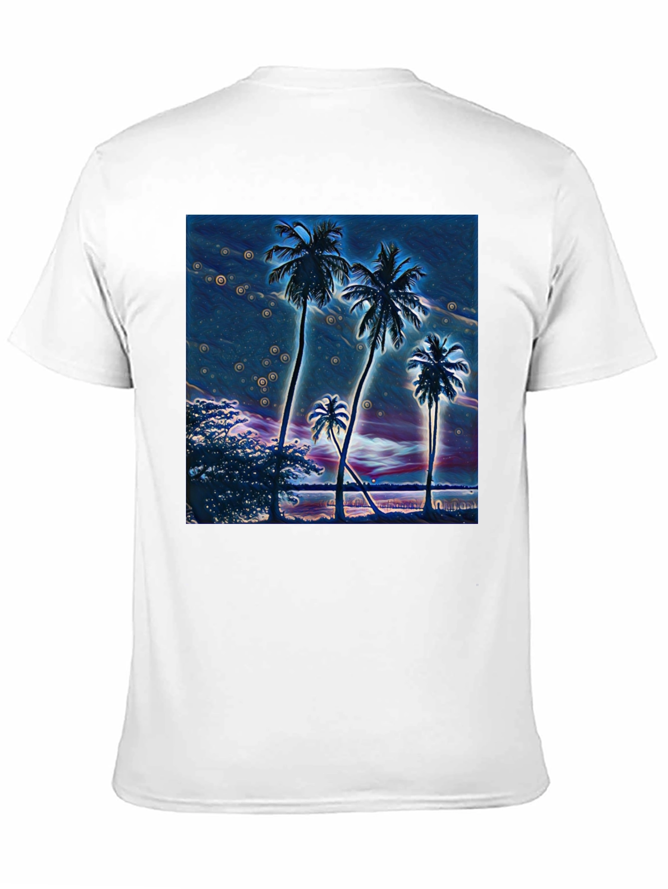 Tropical Palm Tree Graphic Black T-Shirt