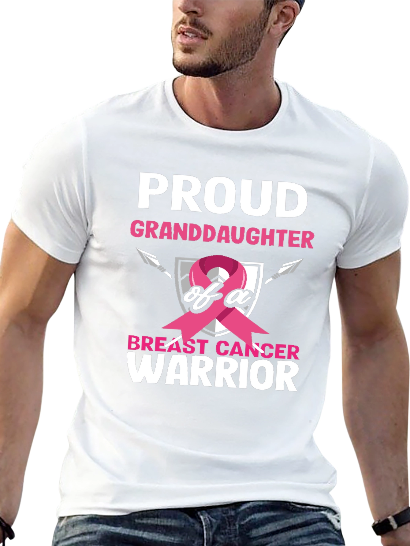 Proud Granddaughter Breast Cancer Warrior T-Shirt