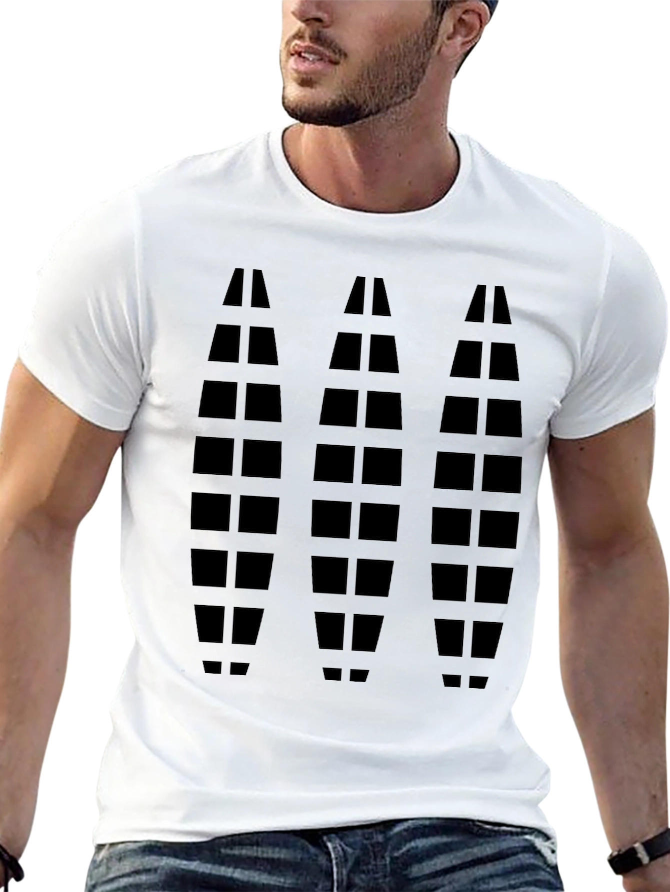 Geometric Tower Block Tee - Urban Style
